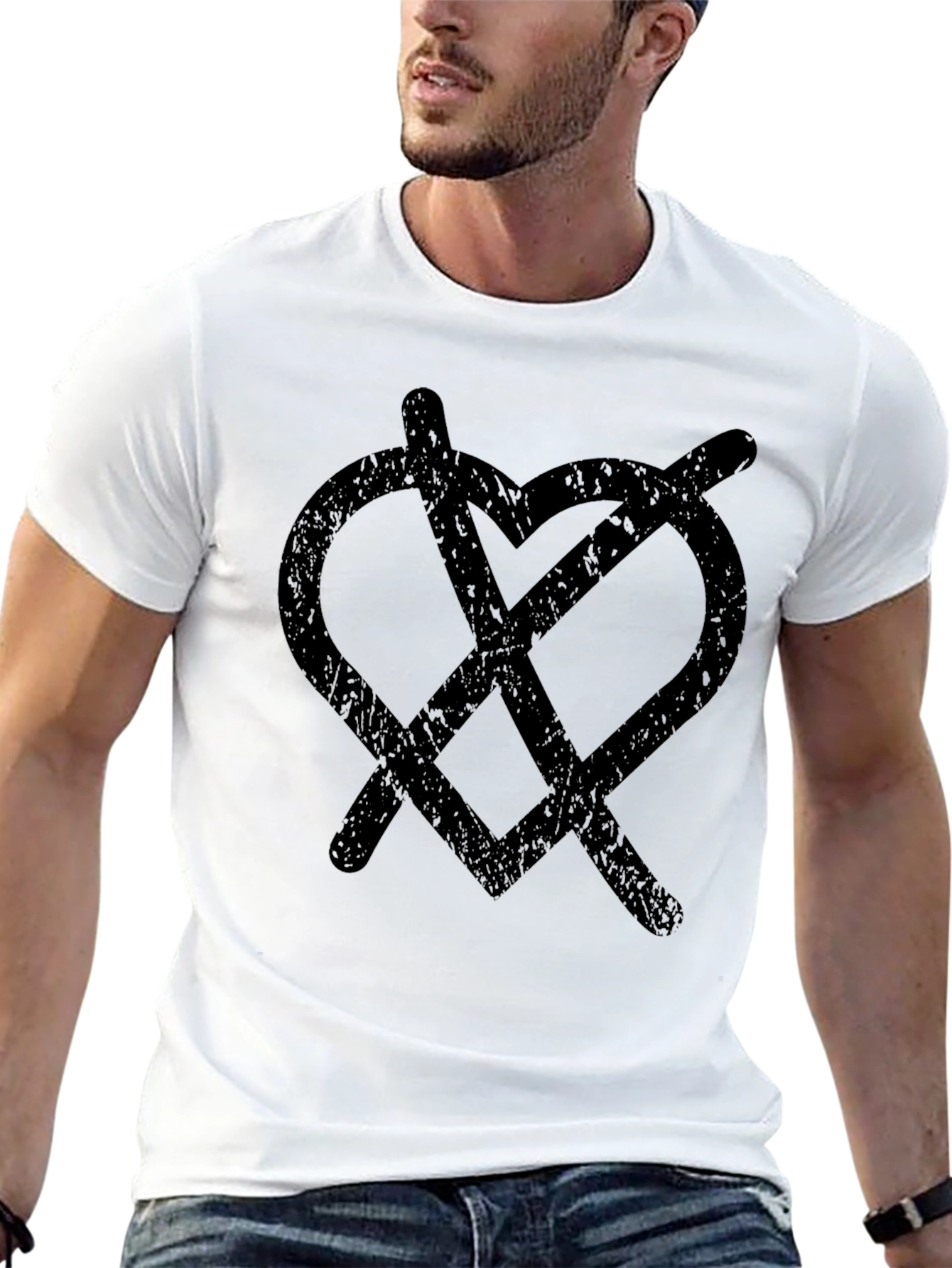 Grunge Heartless Graphic Tee
