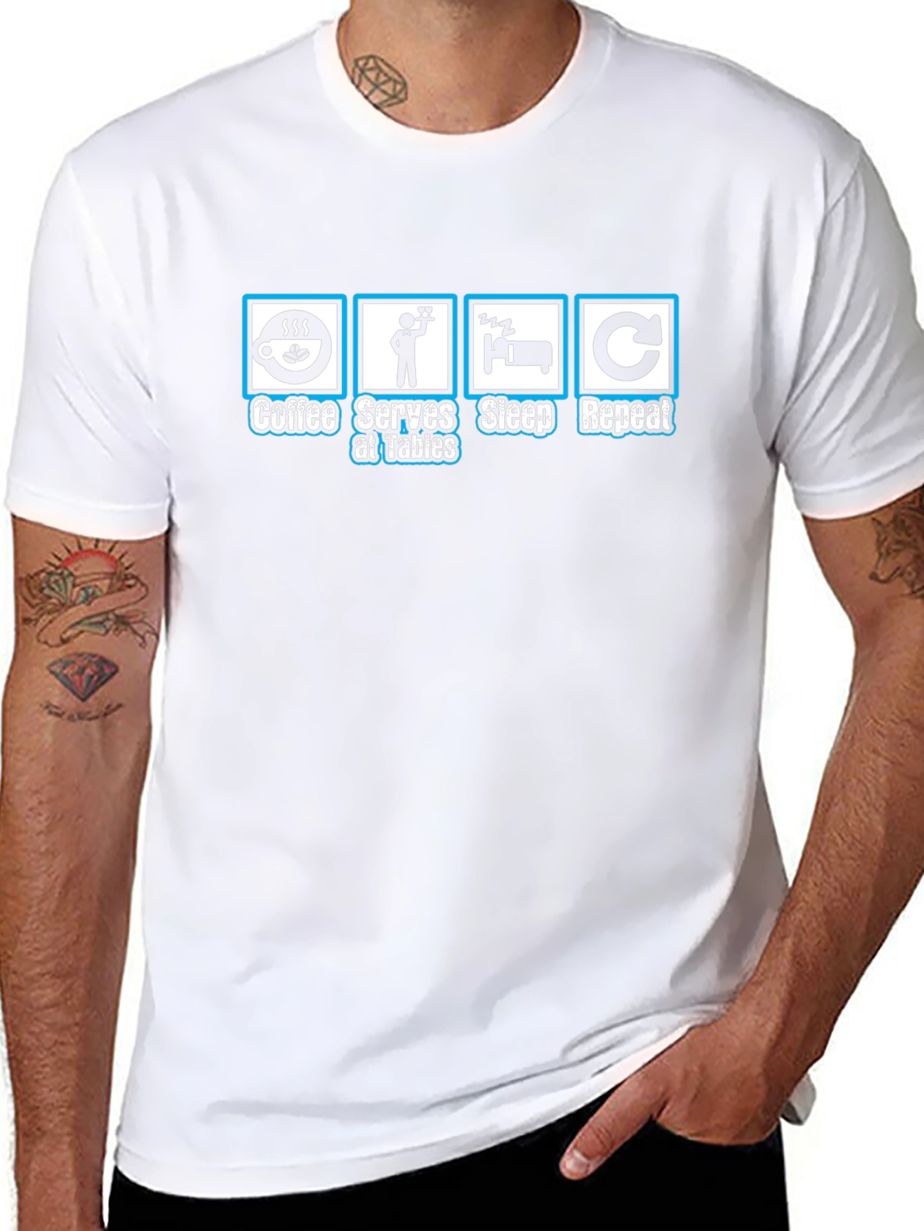 Coffee Servers Sleep Repeat T-Shirt