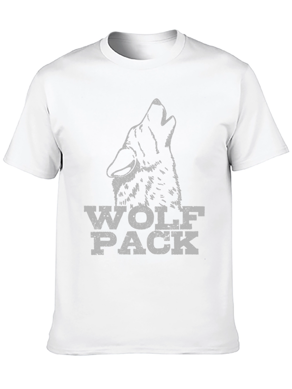 Wolf Pack Graphic Tee - Black Cotton T-Shirt