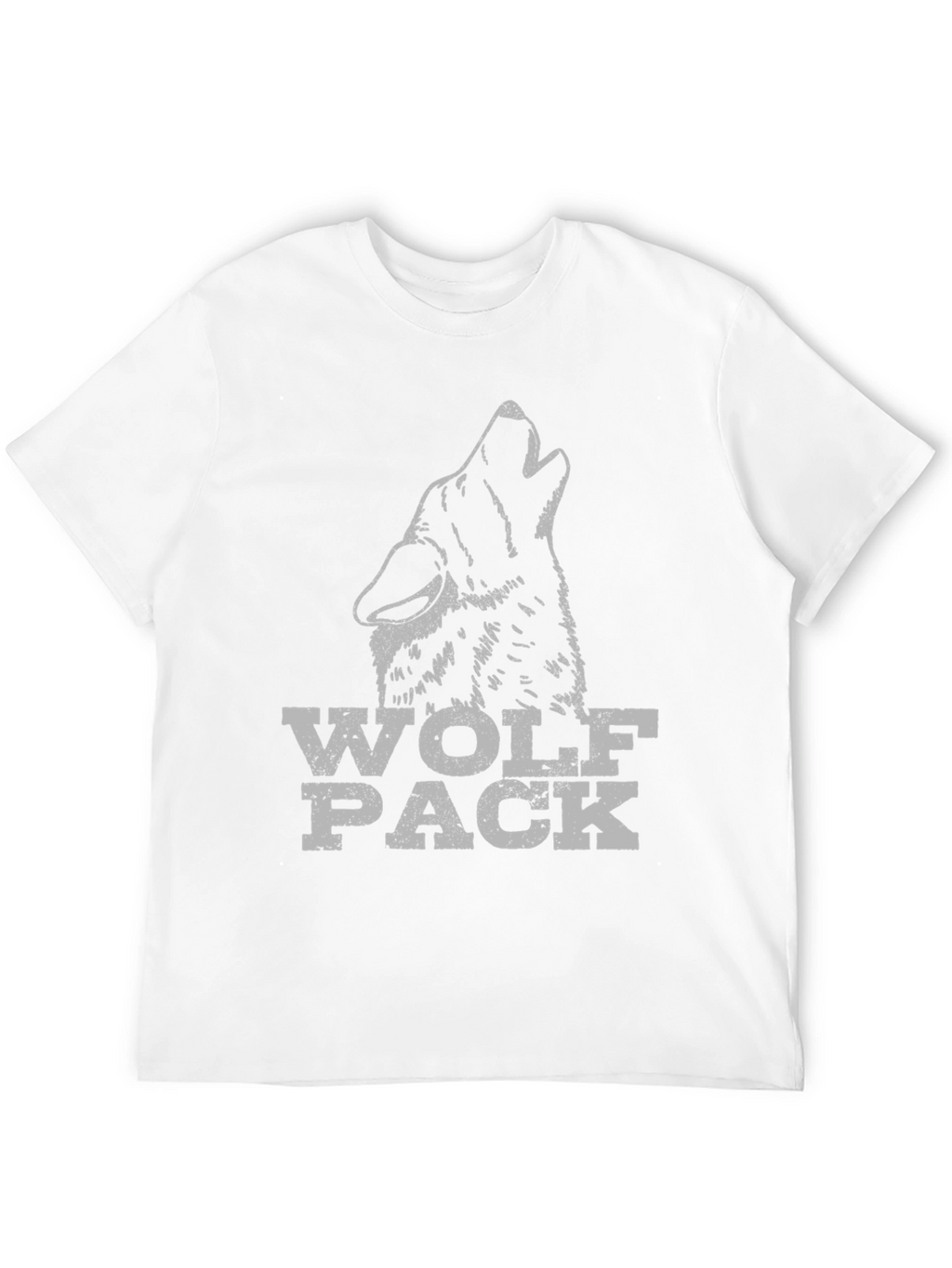 Wolf Pack Graphic Tee - Black Cotton T-Shirt