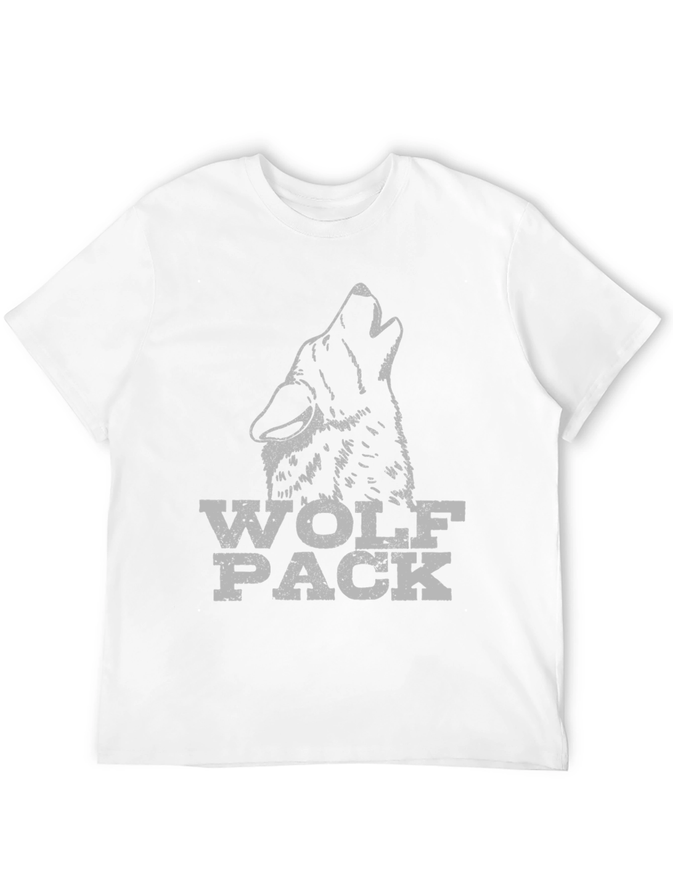 Wolf Pack Graphic Tee - Black Cotton T-Shirt