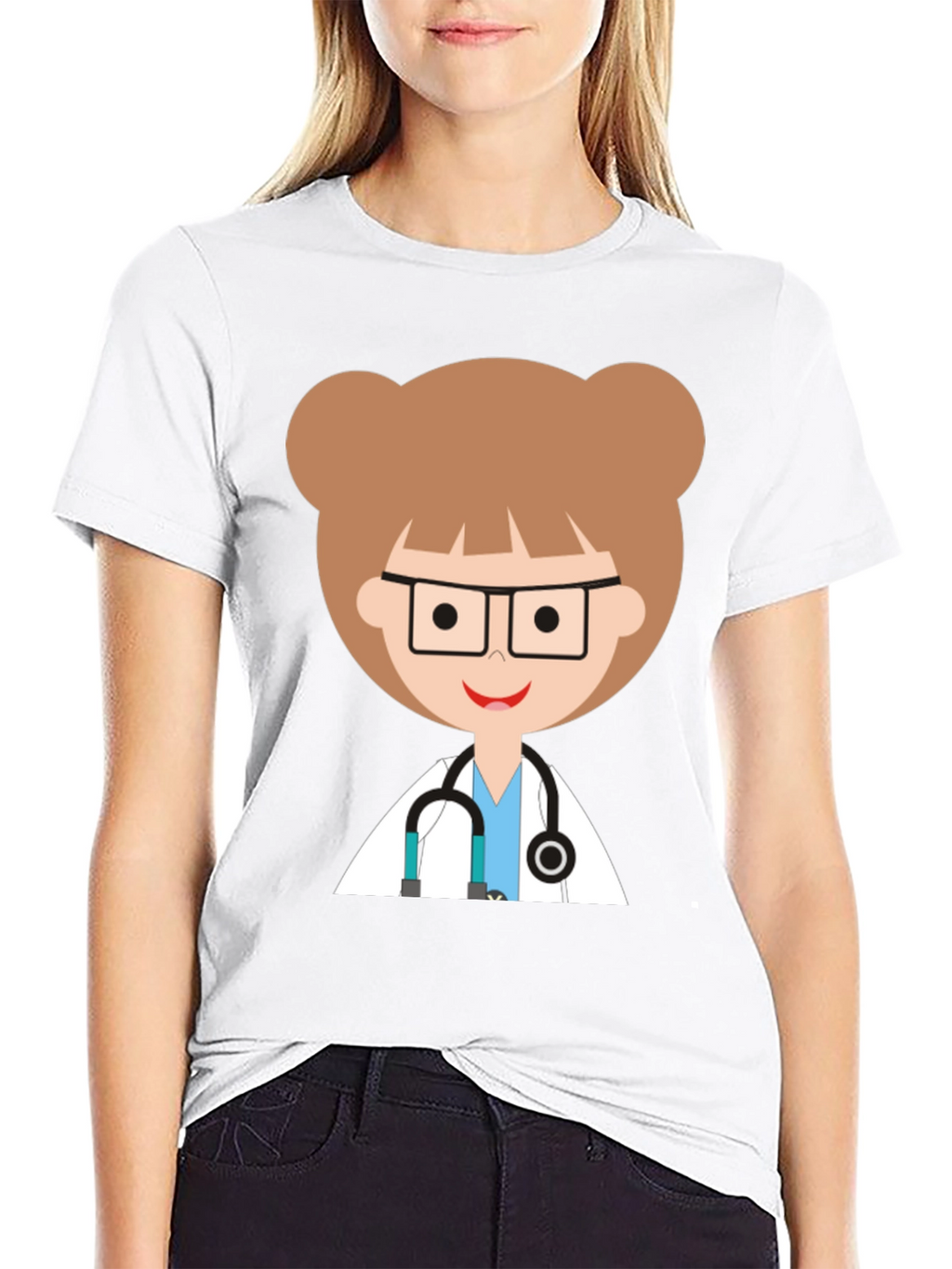 Cute Cartoon Doctor Graphic Tee