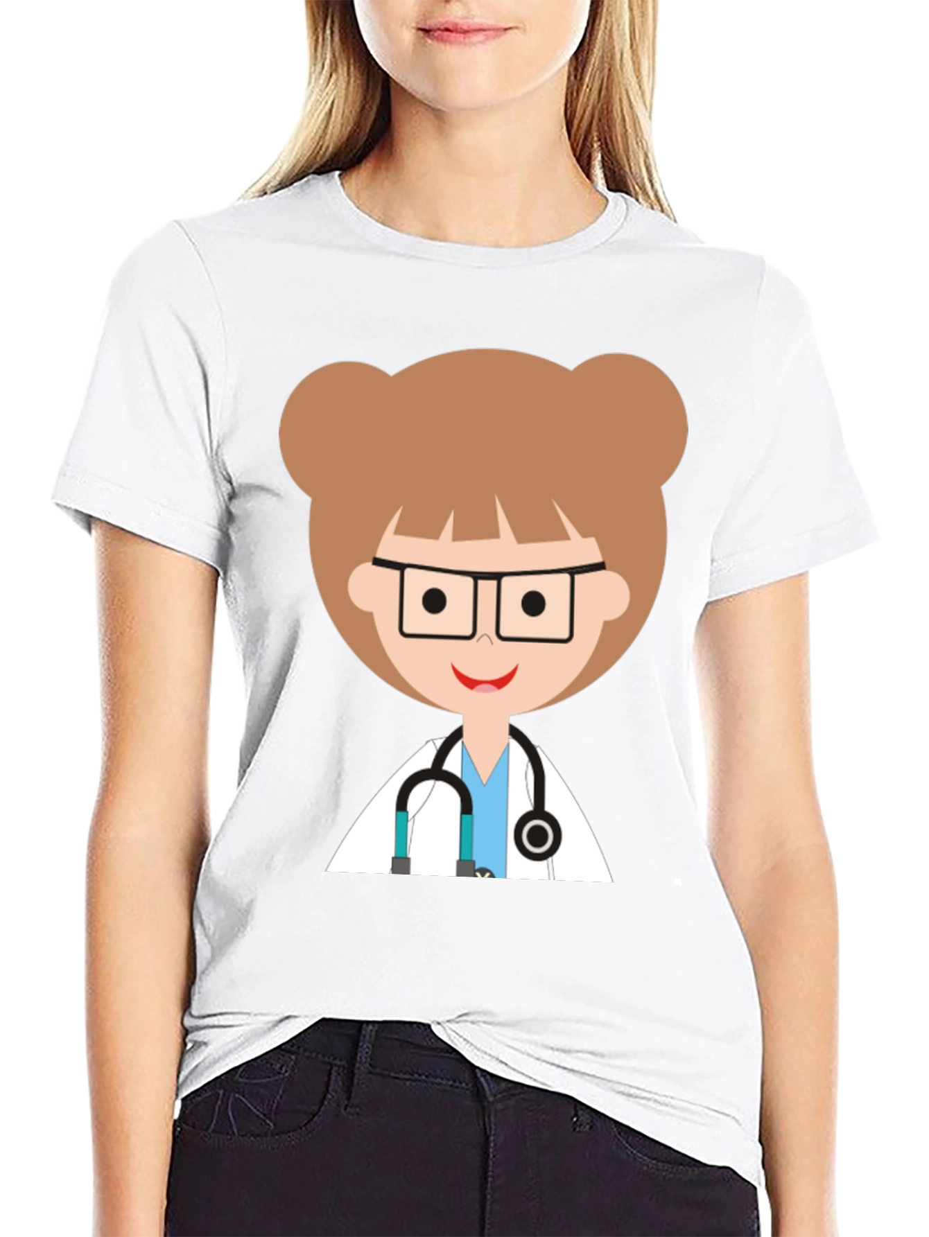 Cute Cartoon Doctor Graphic Tee