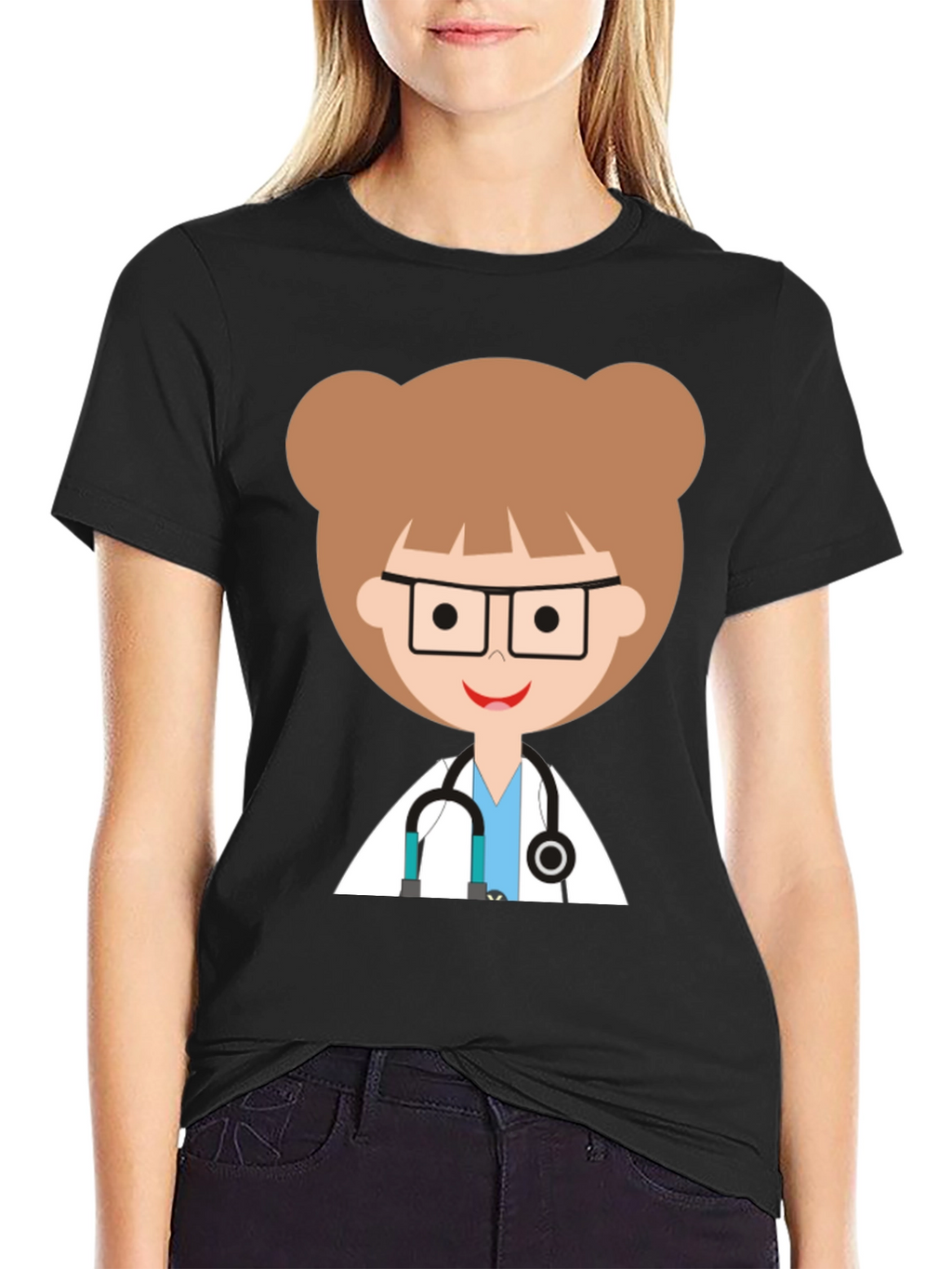 Cute Cartoon Doctor Graphic Tee