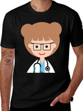 Cute Cartoon Doctor Graphic Tee