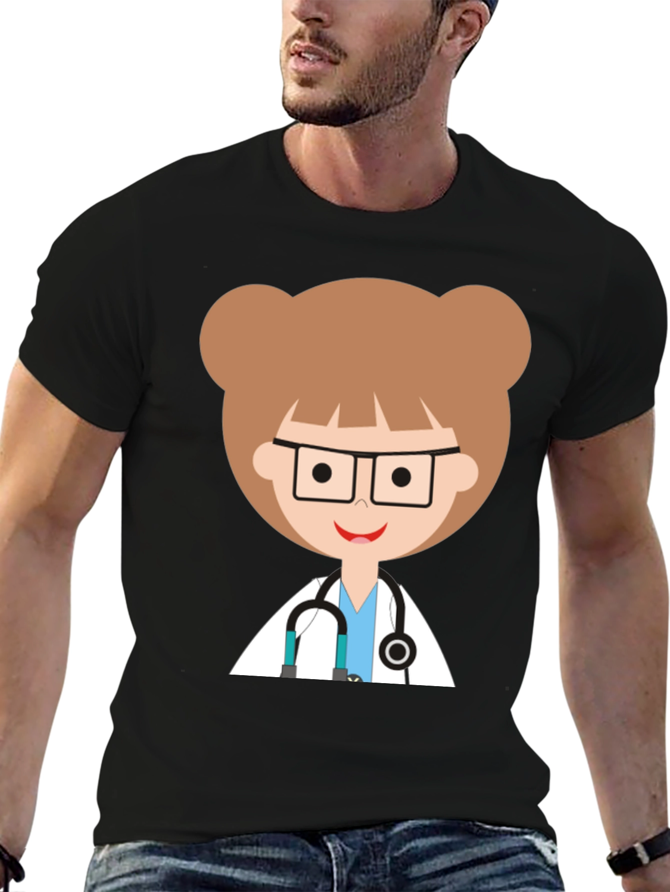 Cute Cartoon Doctor Graphic Tee