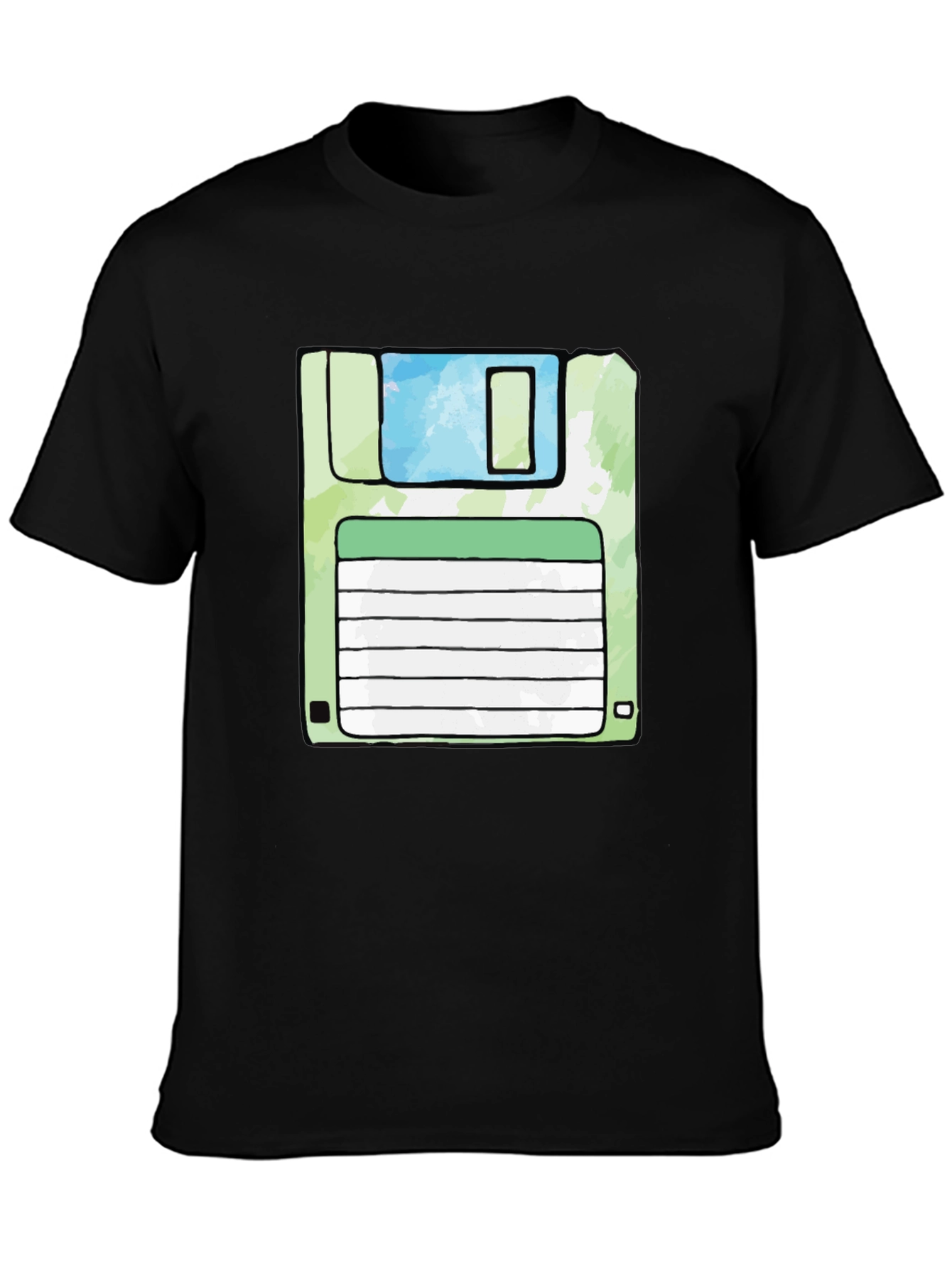 Retro Floppy Disk Graphic Tee - Cool Vintage Style T-Shirt
