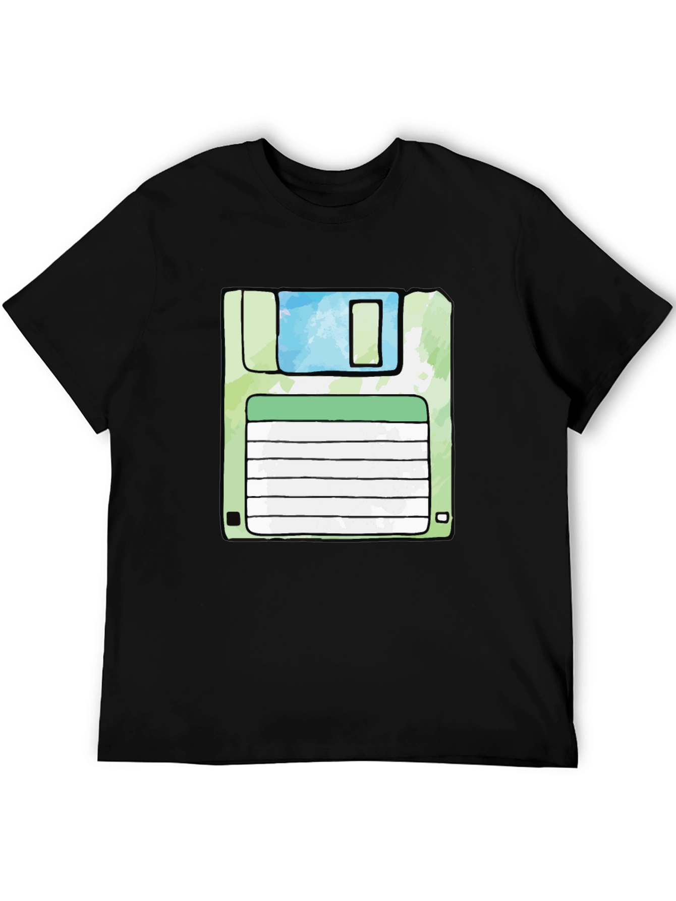 Retro Floppy Disk Graphic Tee - Cool Vintage Style T-Shirt