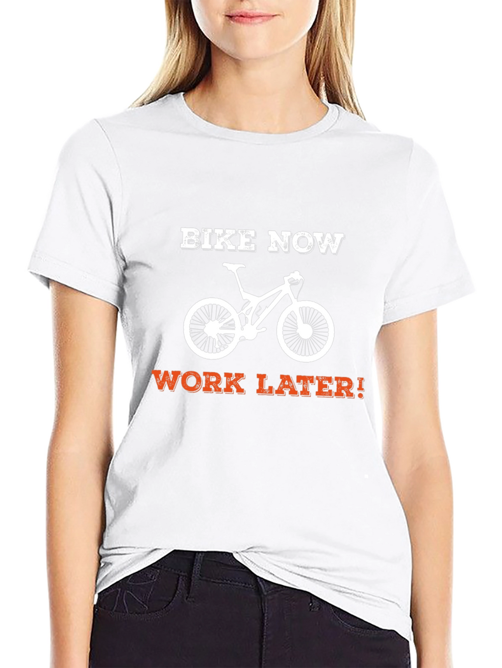 Bike Now Work Later T-Shirt
