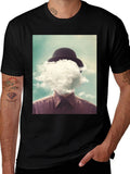 Surreal Cloud Head Graphic T-Shirt