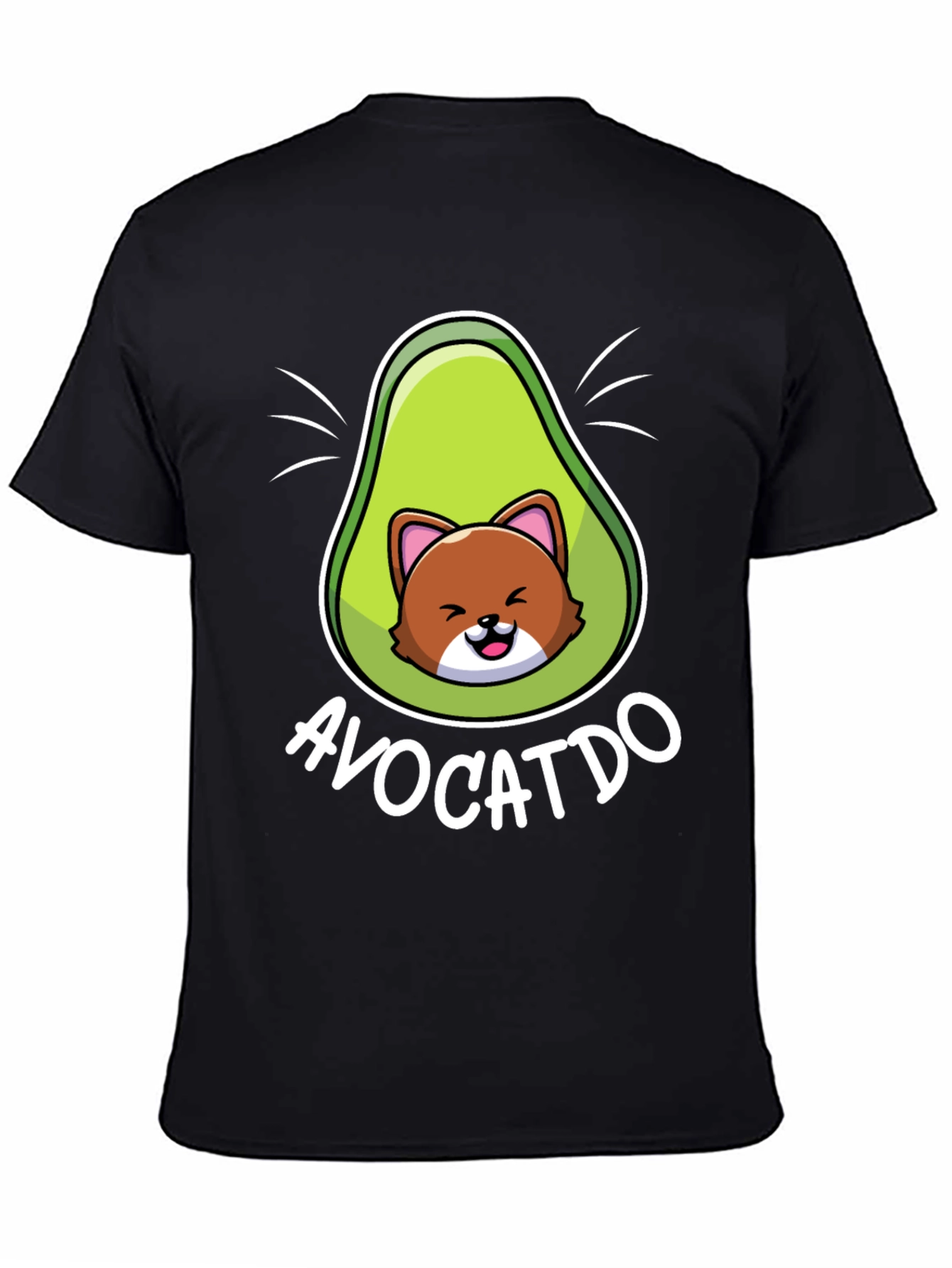 Avocatto Mens T-Shirt - Funny Avocado Cat Graphic Tee