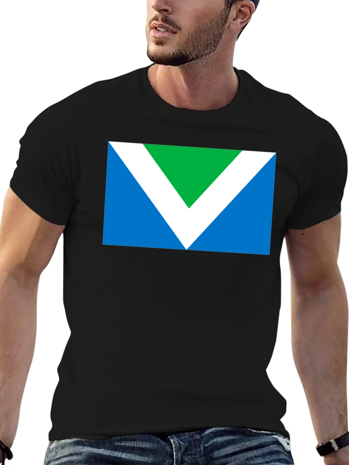 Vegan Flag Graphic T-Shirt - Black