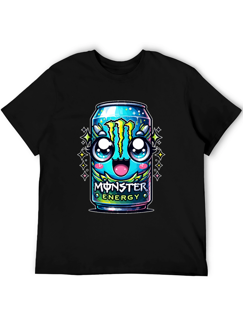 Monster Energy Kawaii Graphic T-Shirt - Black