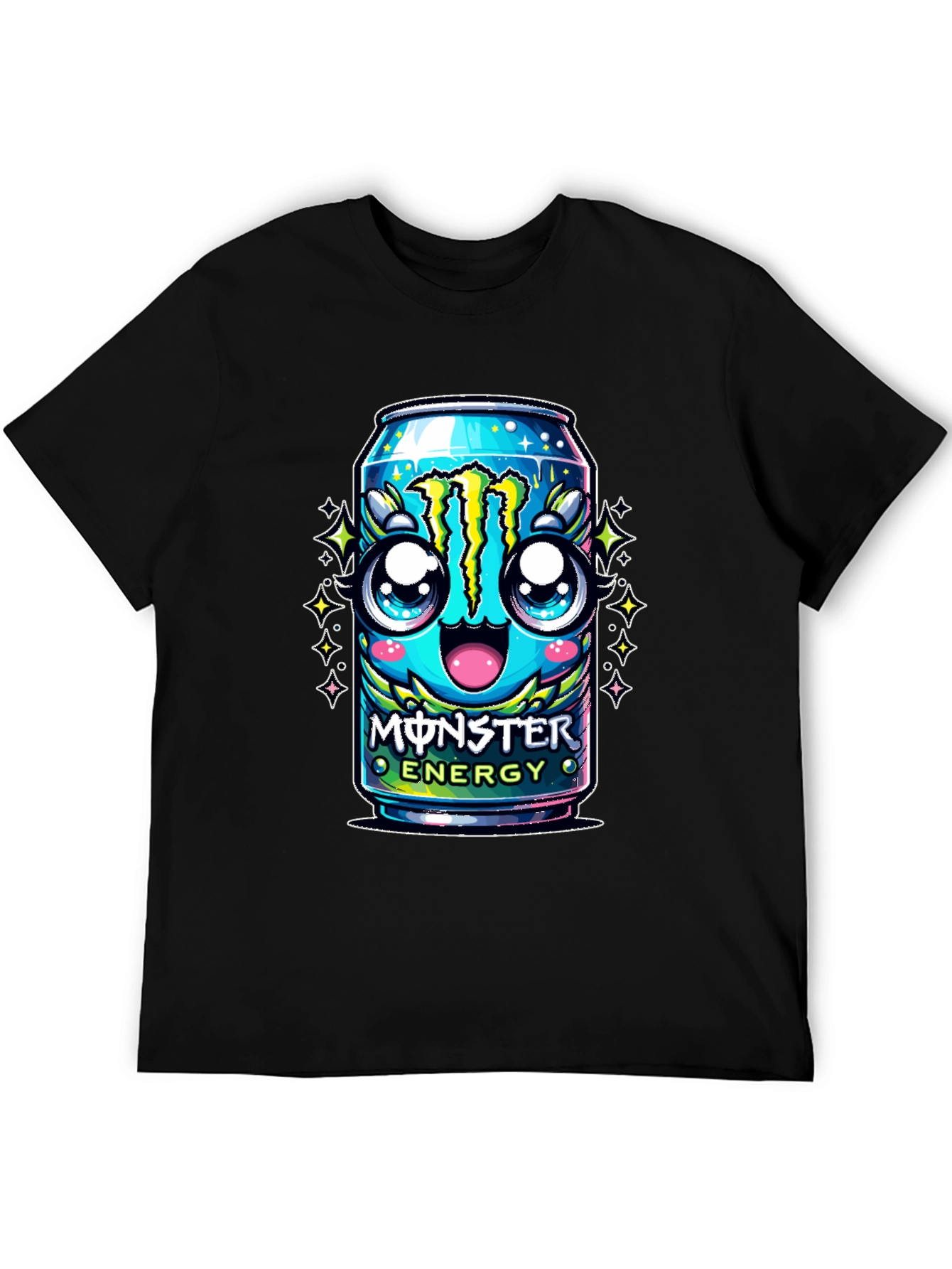 Monster Energy Kawaii Graphic T-Shirt - Black