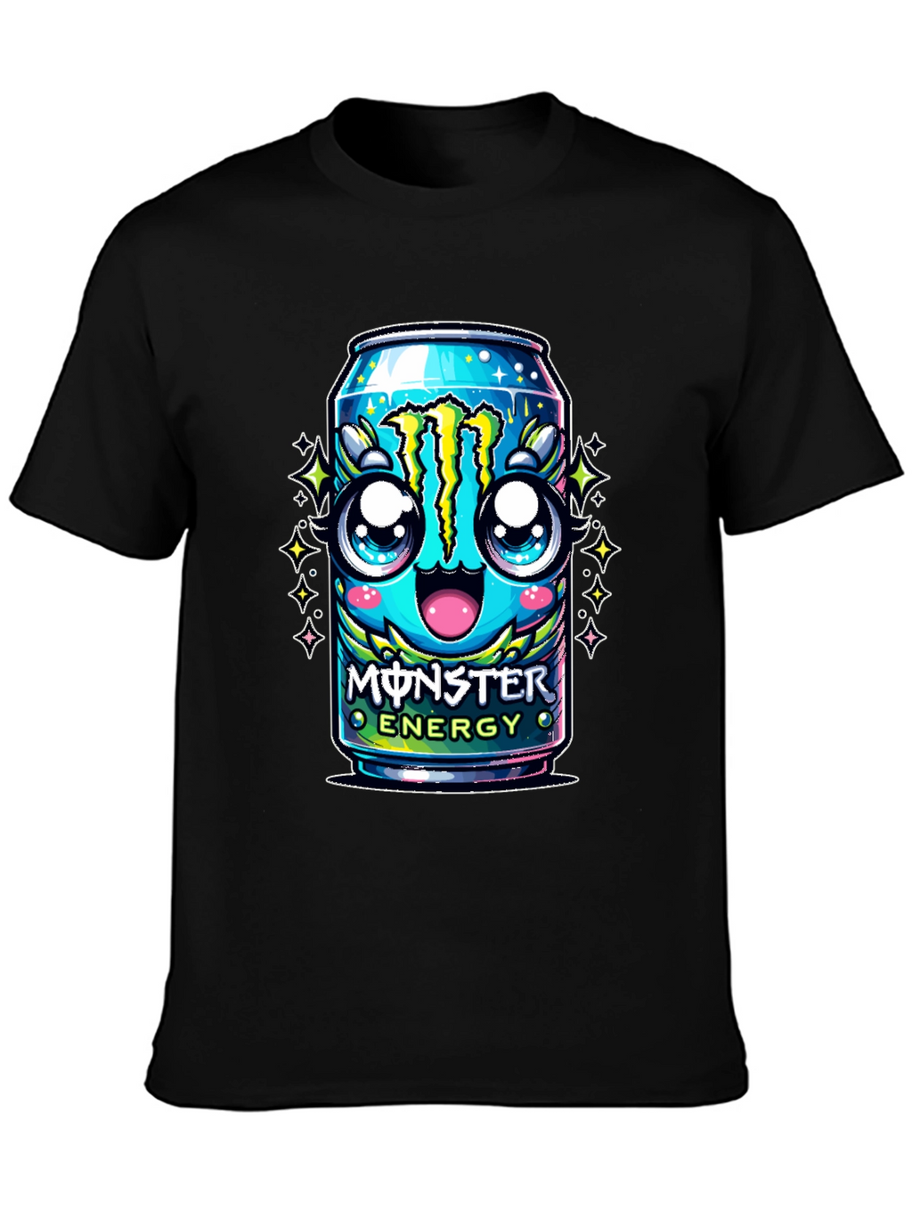 Monster Energy Kawaii Graphic T-Shirt - Black