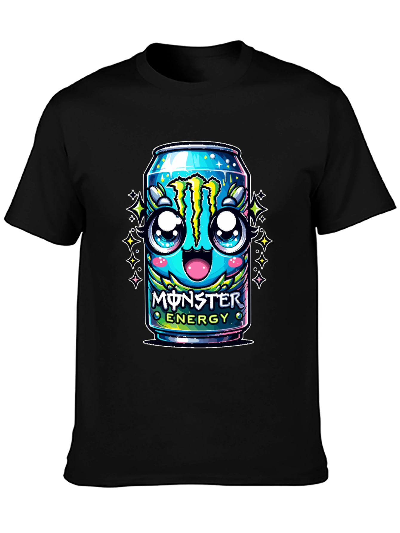 Monster Energy Kawaii Graphic T-Shirt - Black