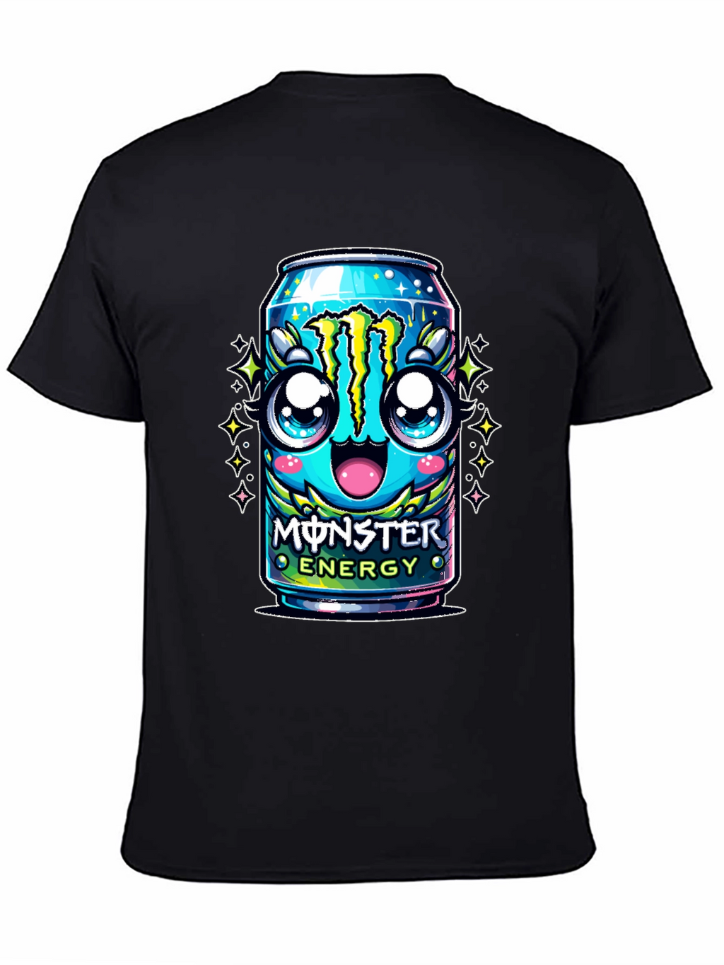 Monster Energy Kawaii Graphic T-Shirt - Black
