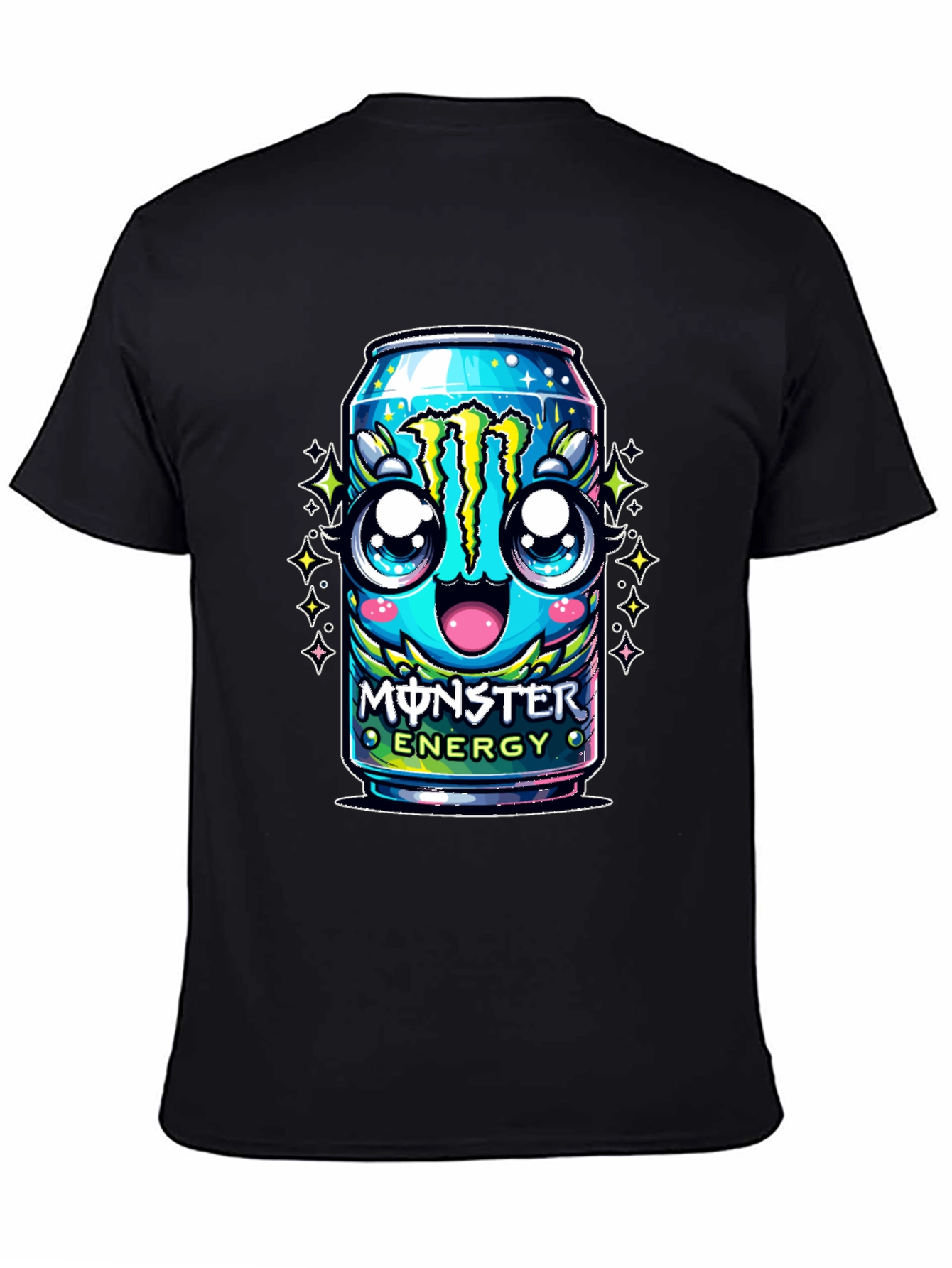 Monster Energy Kawaii Graphic T-Shirt - Black