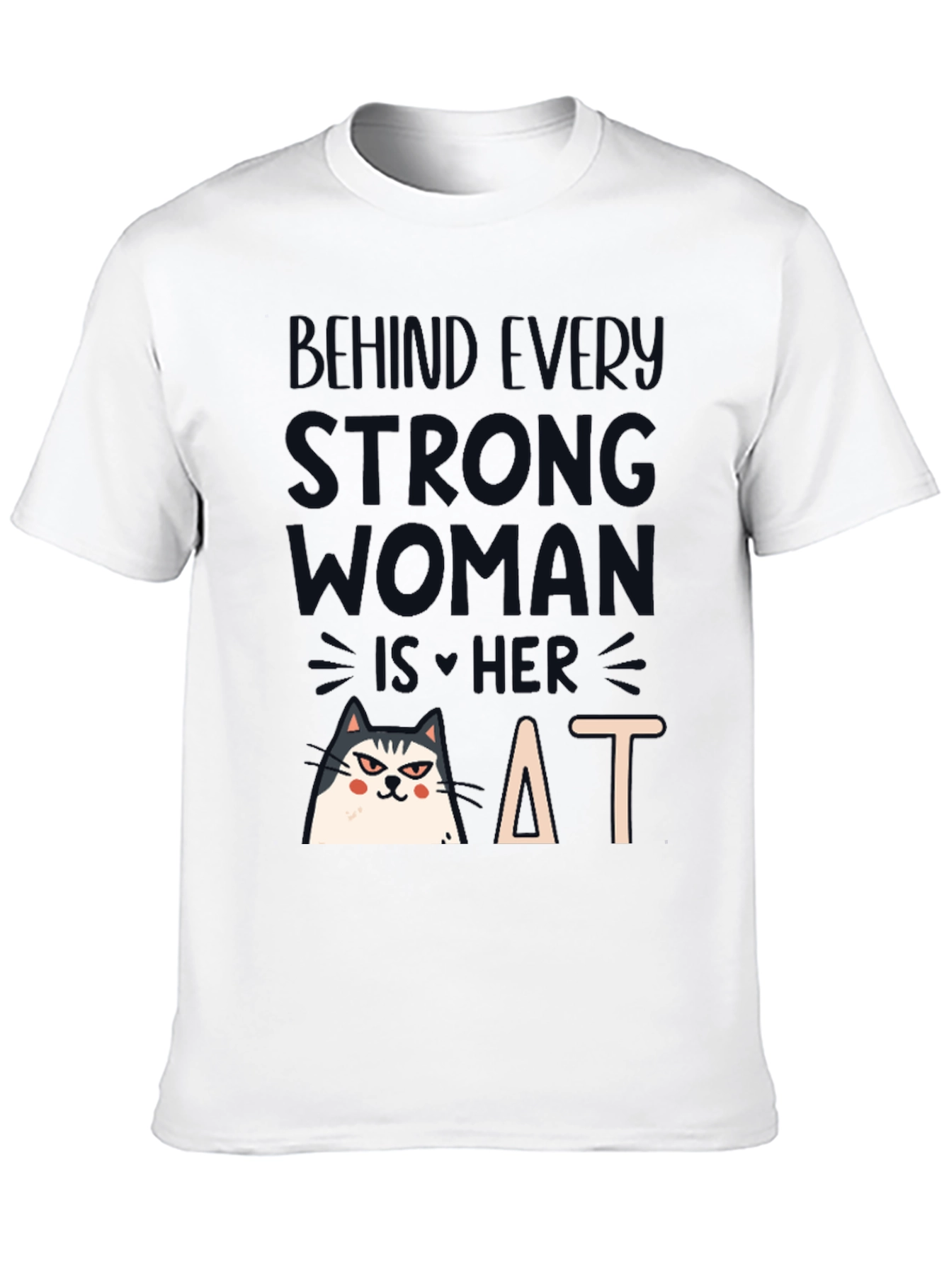 Strong Woman Cat T-Shirt