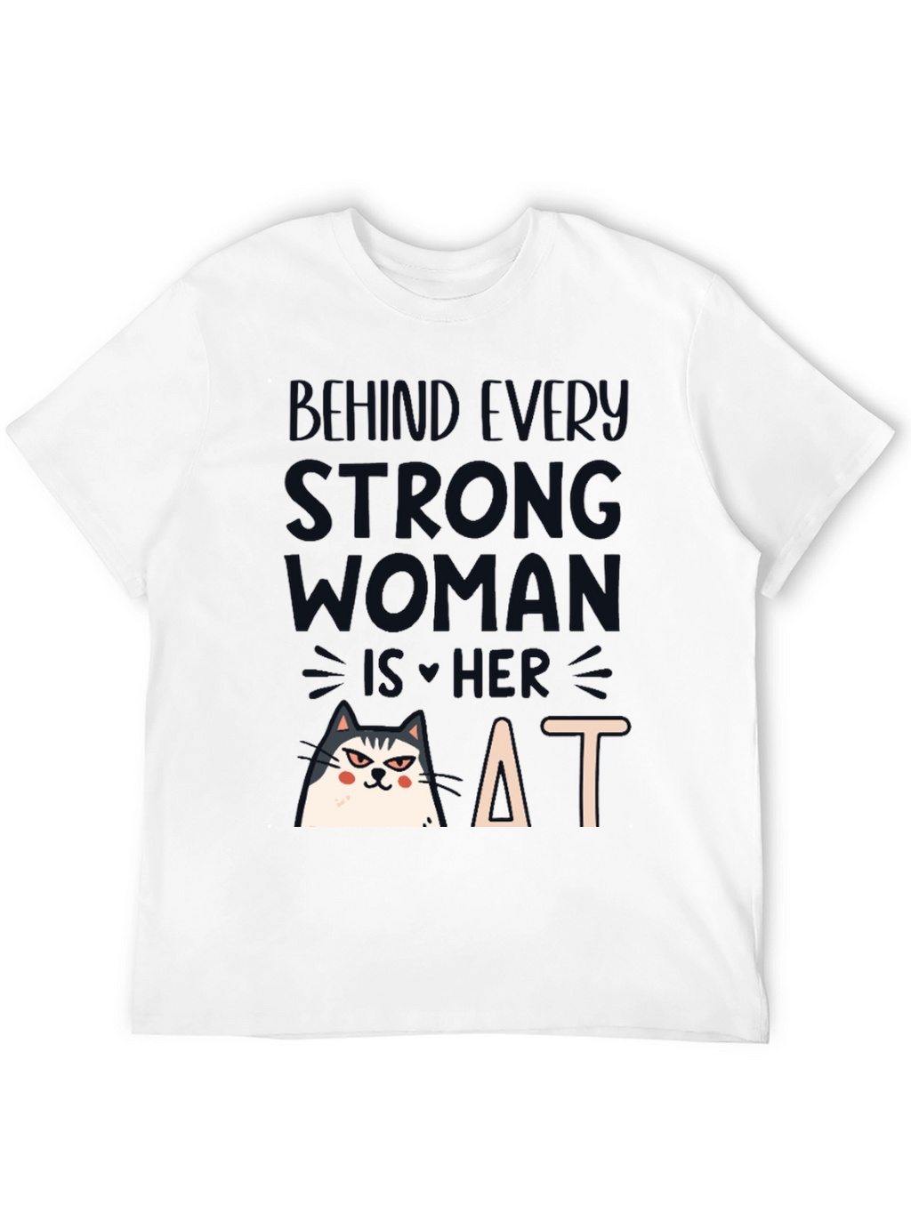 Strong Woman Cat T-Shirt