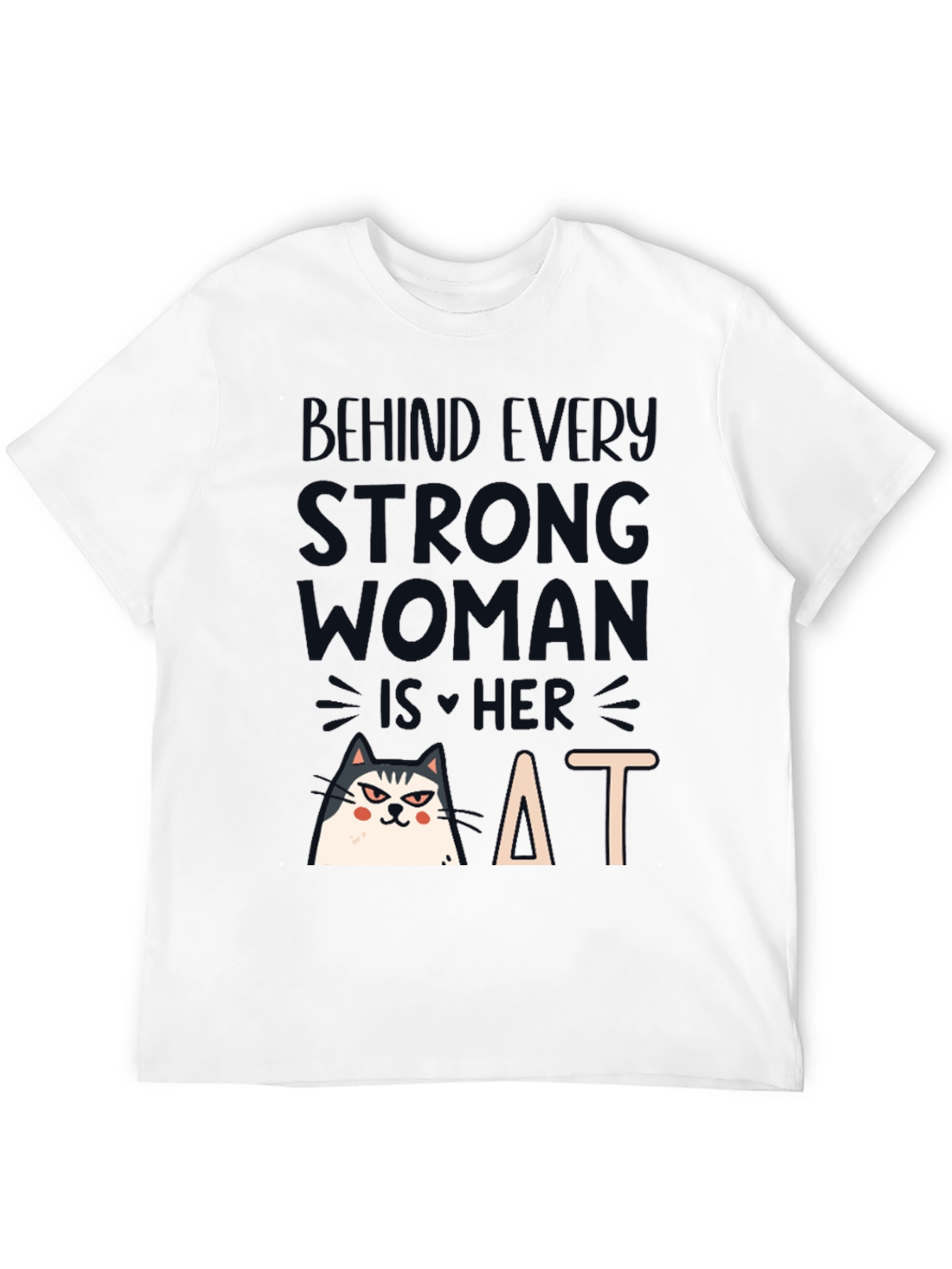 Strong Woman Cat T-Shirt