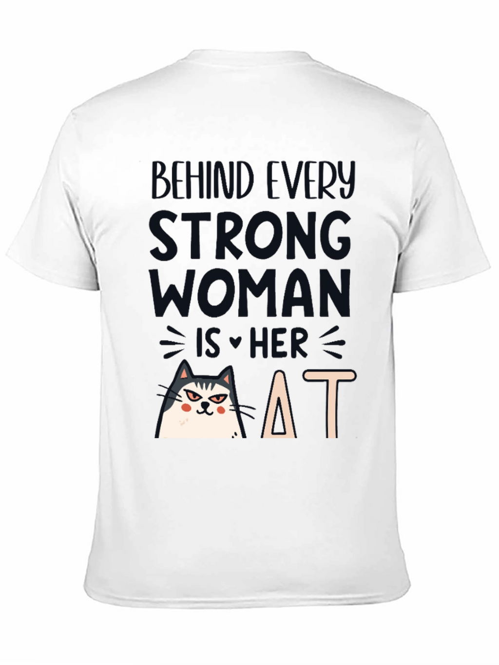 Strong Woman Cat T-Shirt