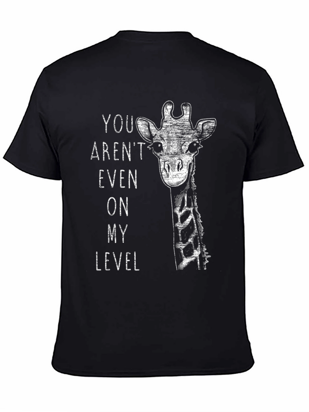 Giraffe Level T-Shirt - Funny Animal Graphic Tee