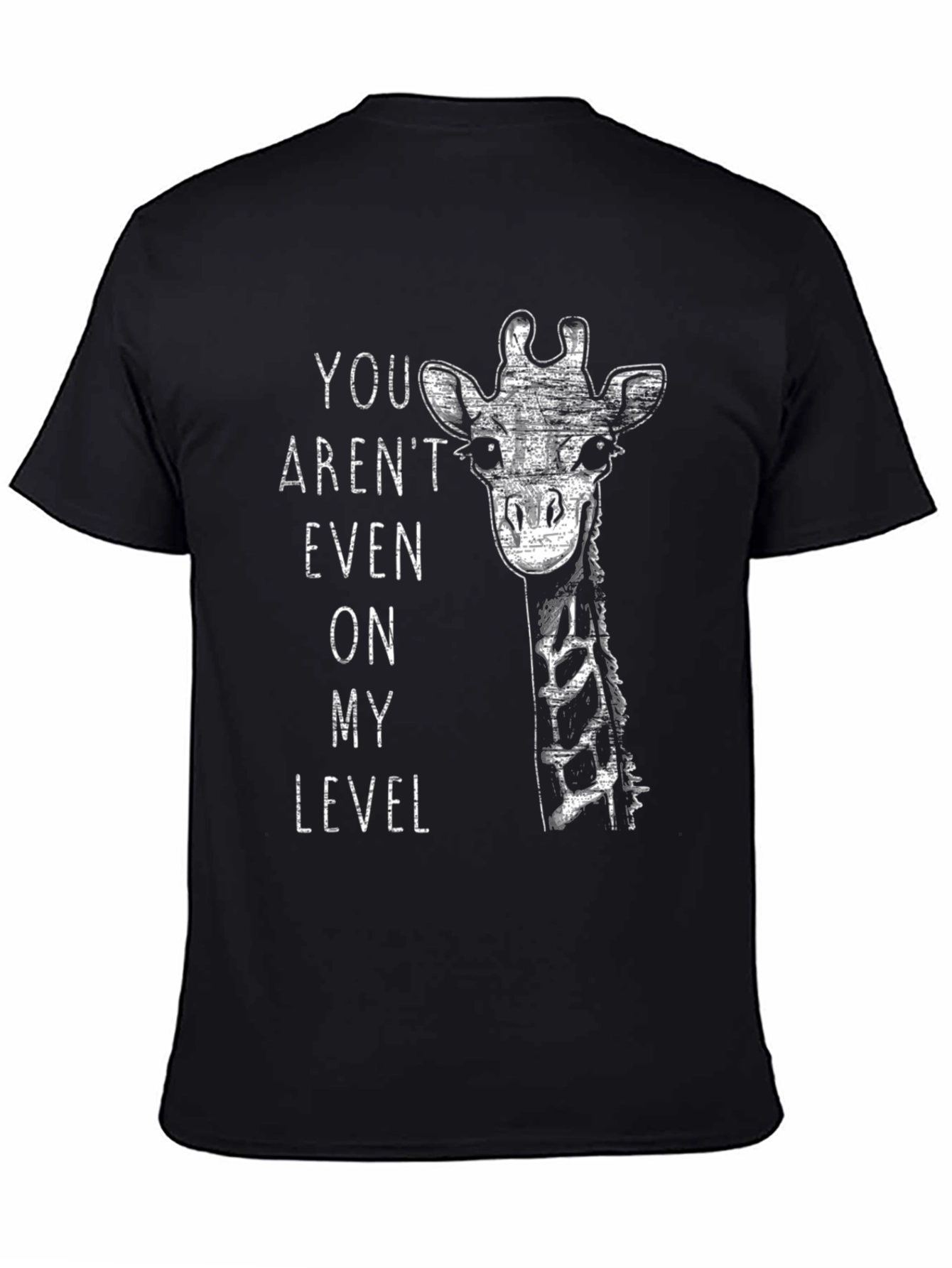 Giraffe Level T-Shirt - Funny Animal Graphic Tee