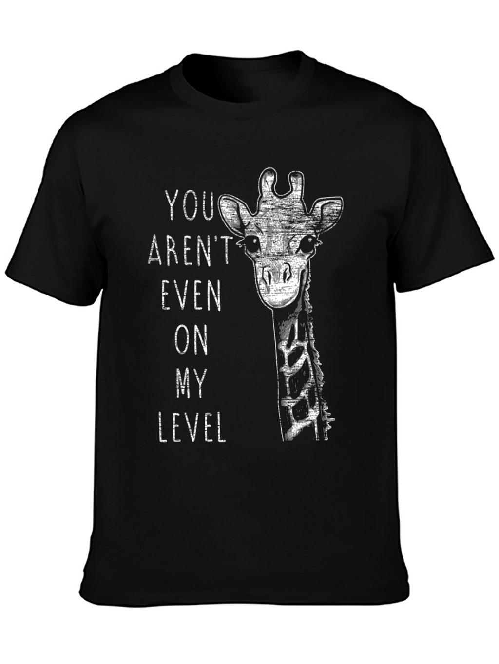 Giraffe Level T-Shirt - Funny Animal Graphic Tee