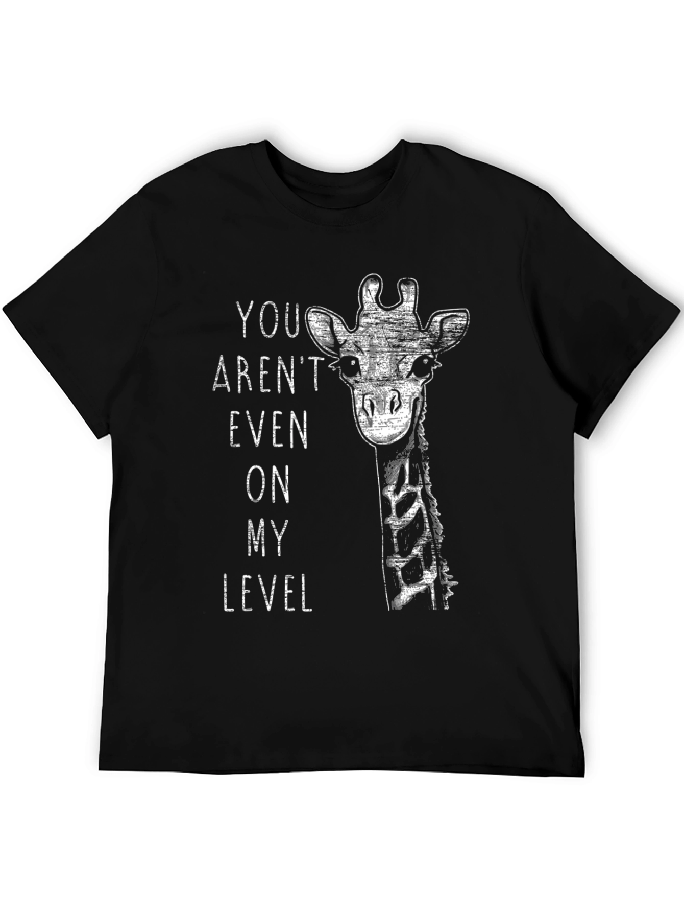 Giraffe Level T-Shirt - Funny Animal Graphic Tee