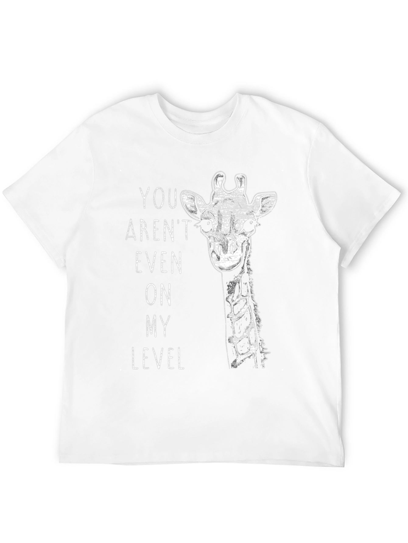Giraffe Level T-Shirt - Funny Animal Graphic Tee