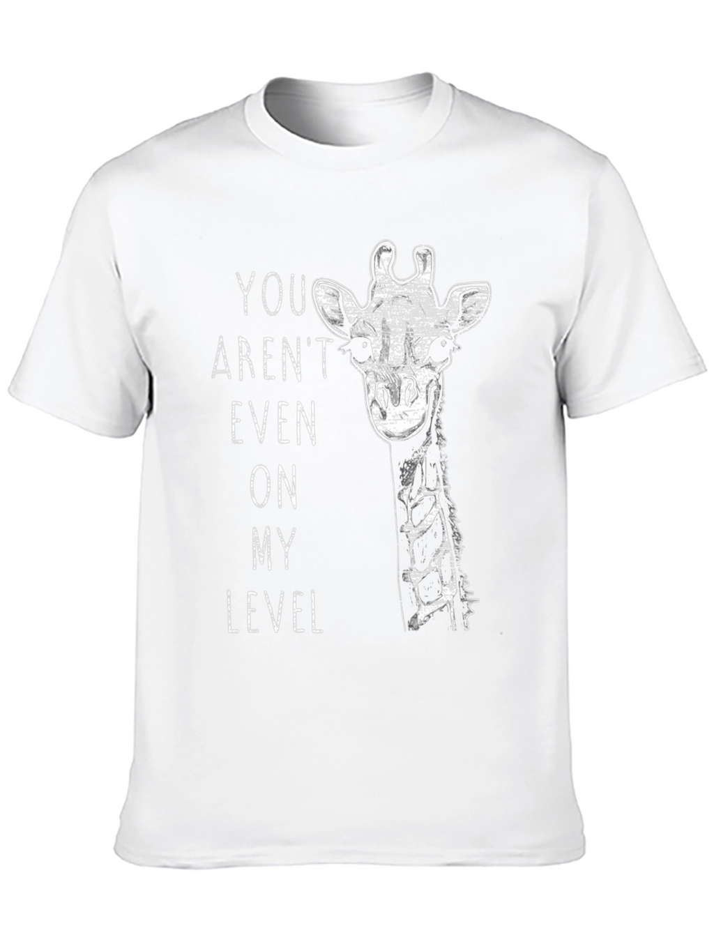 Giraffe Level T-Shirt - Funny Animal Graphic Tee