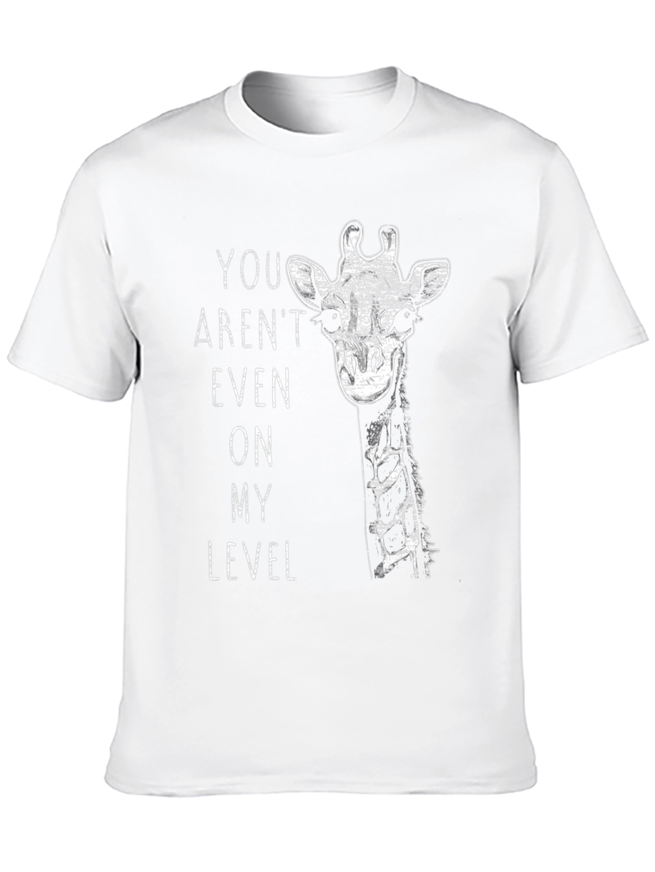 Giraffe Level T-Shirt - Funny Animal Graphic Tee