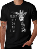 Giraffe Level T-Shirt - Funny Animal Graphic Tee