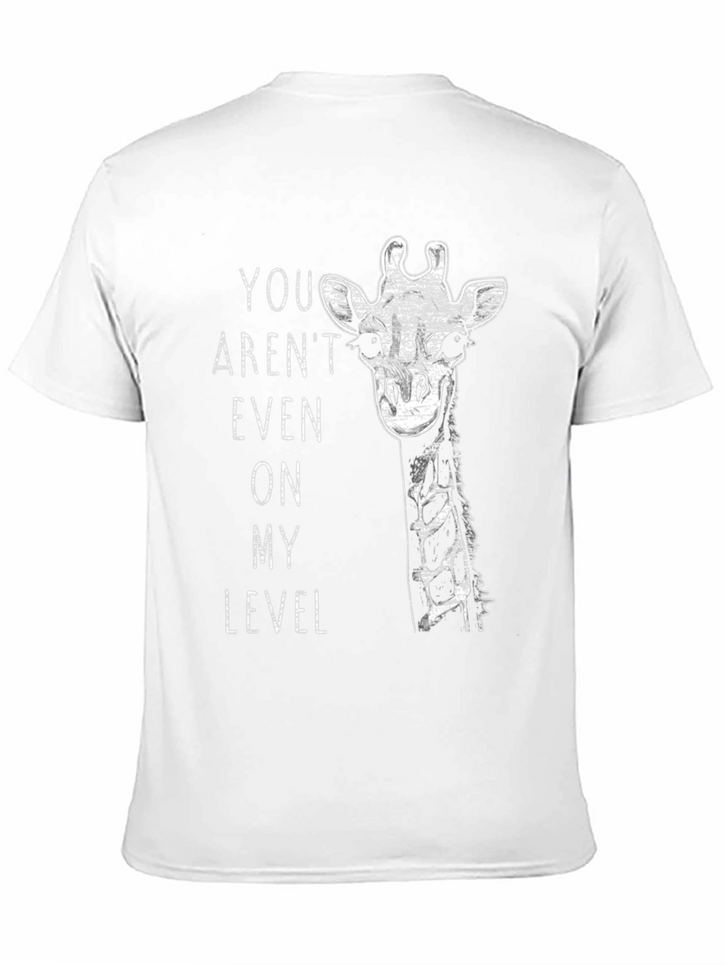 Giraffe Level T-Shirt - Funny Animal Graphic Tee