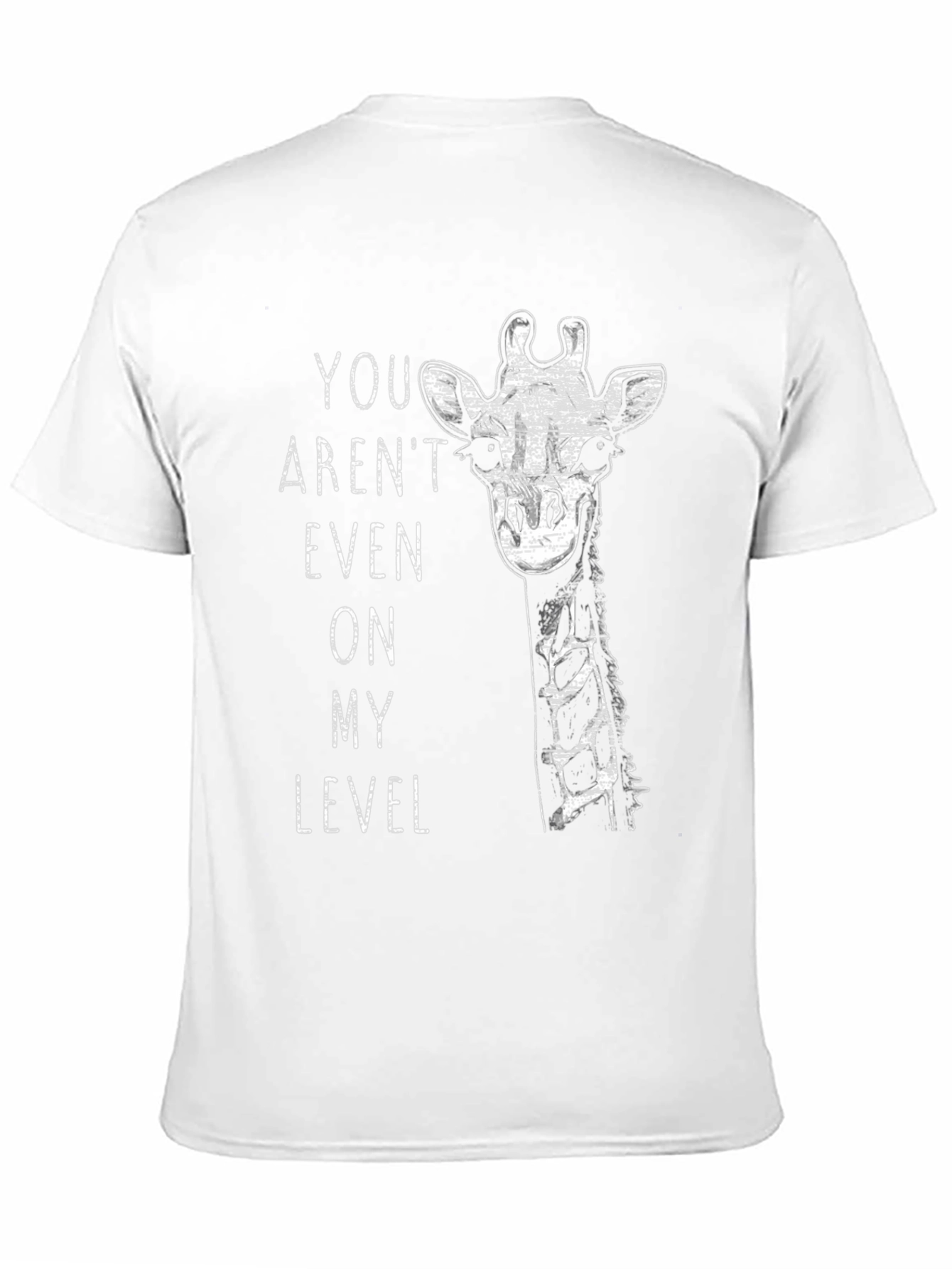 Giraffe Level T-Shirt - Funny Animal Graphic Tee