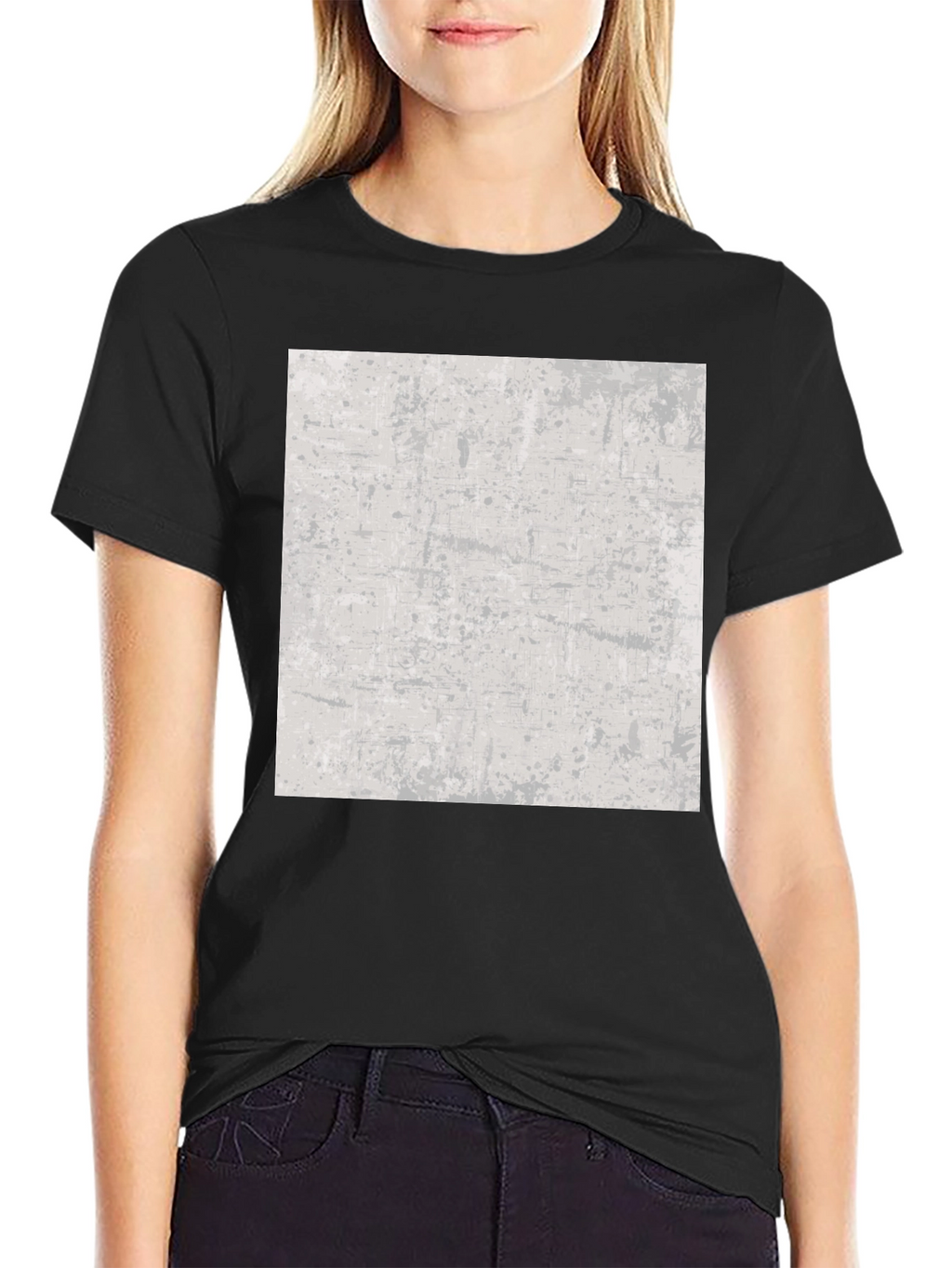 Abstract Print Black T-Shirt