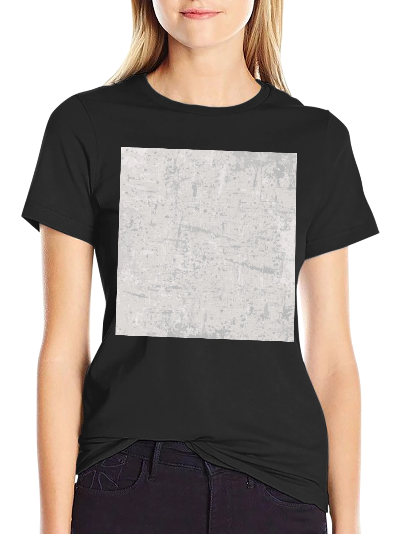 Abstract Print Black T-Shirt