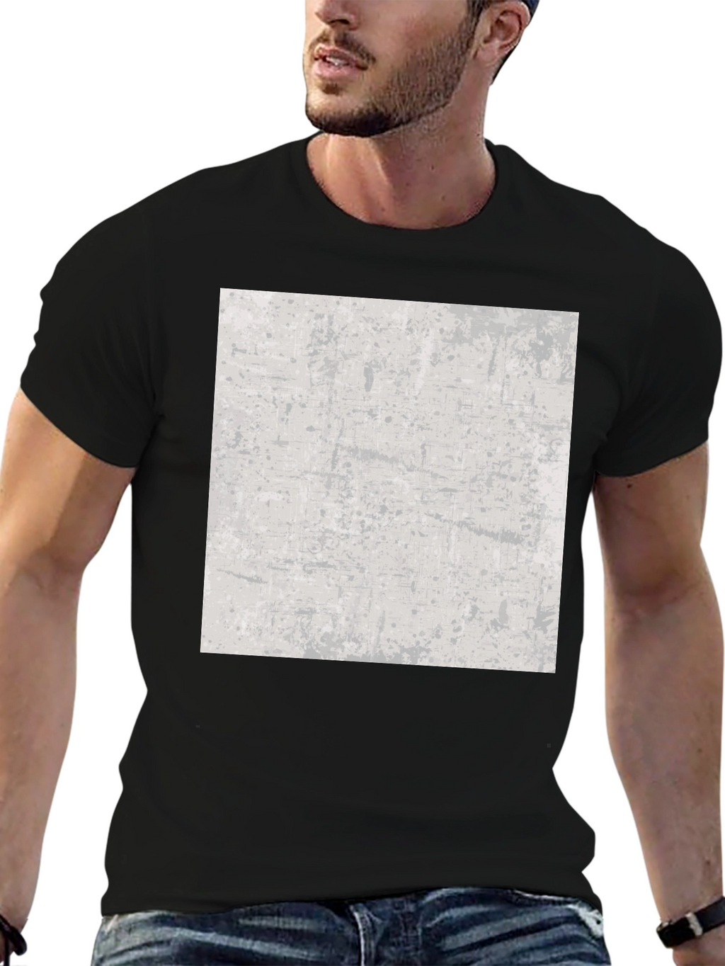 Abstract Print Black T-Shirt