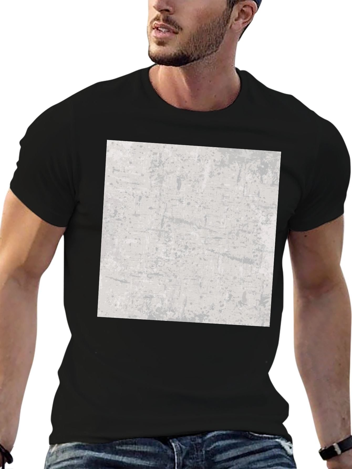 Abstract Print Black T-Shirt