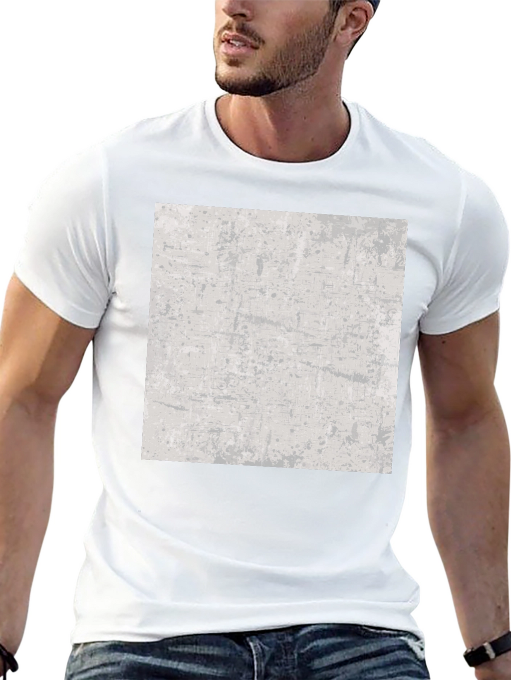 Abstract Print Black T-Shirt