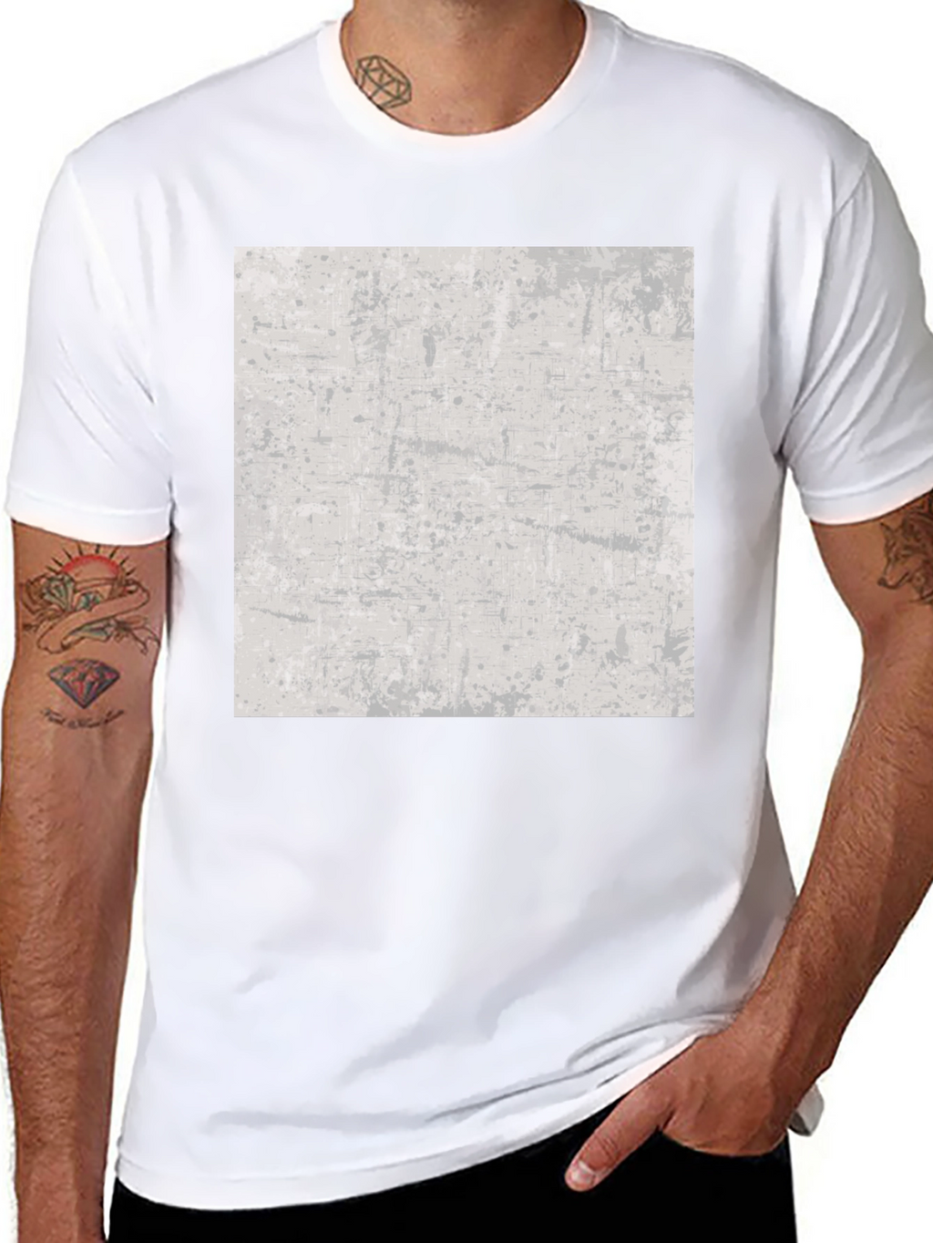 Abstract Print Black T-Shirt
