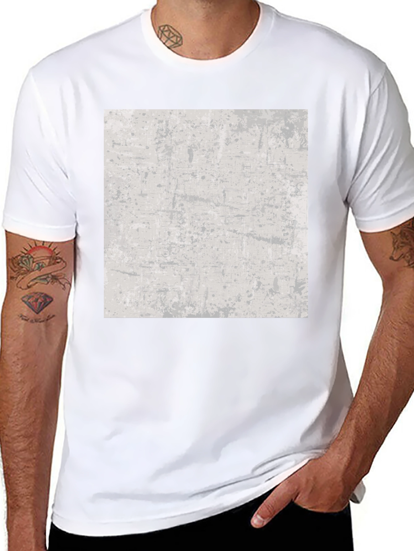 Abstract Print Black T-Shirt