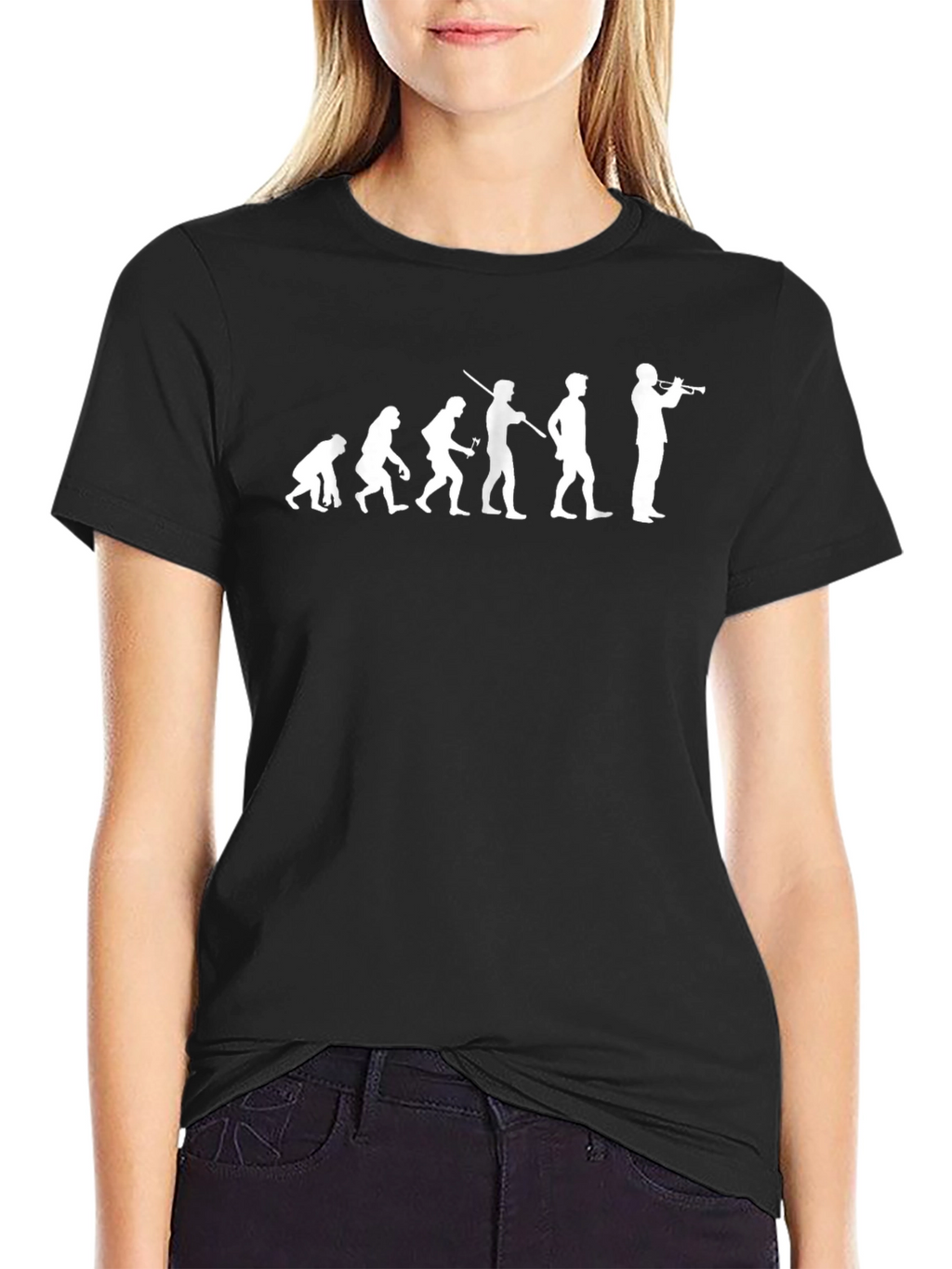 Evolution of Trumpet Player T-Shirt - Black
