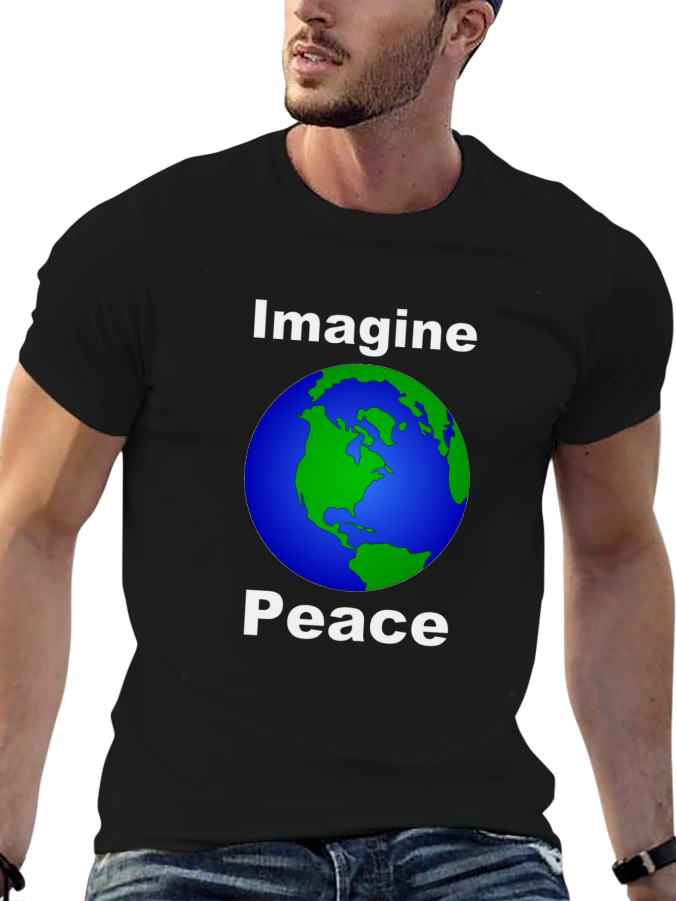 Imagine Peace Earth Graphic T-Shirt