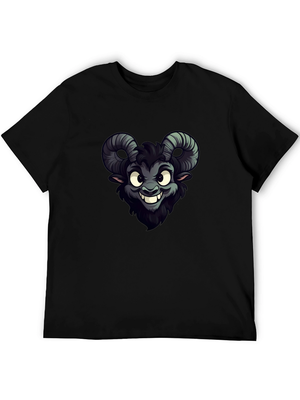 Creepy Cute Goat Cartoon Graphic Tee