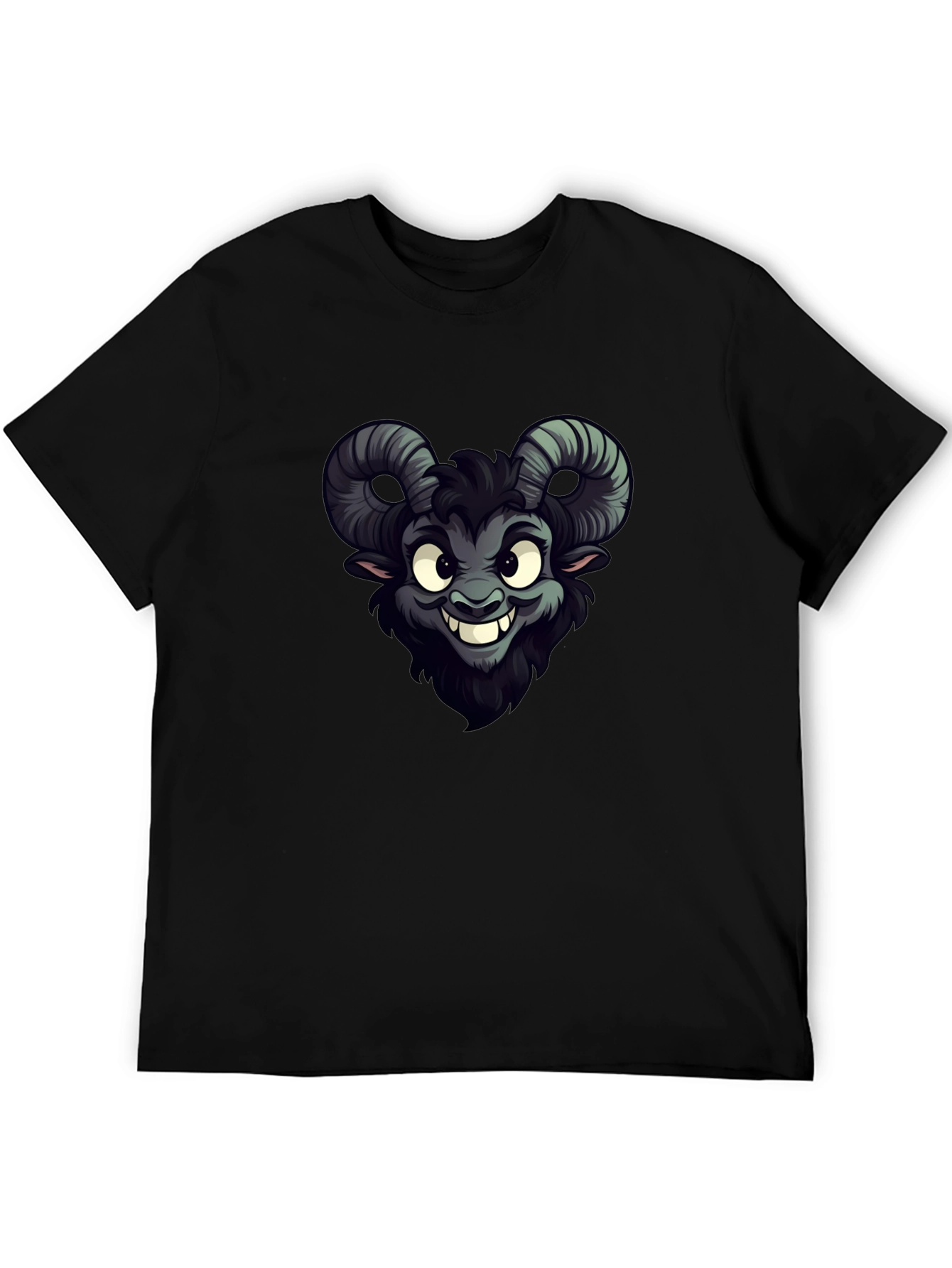 Creepy Cute Goat Cartoon Graphic Tee