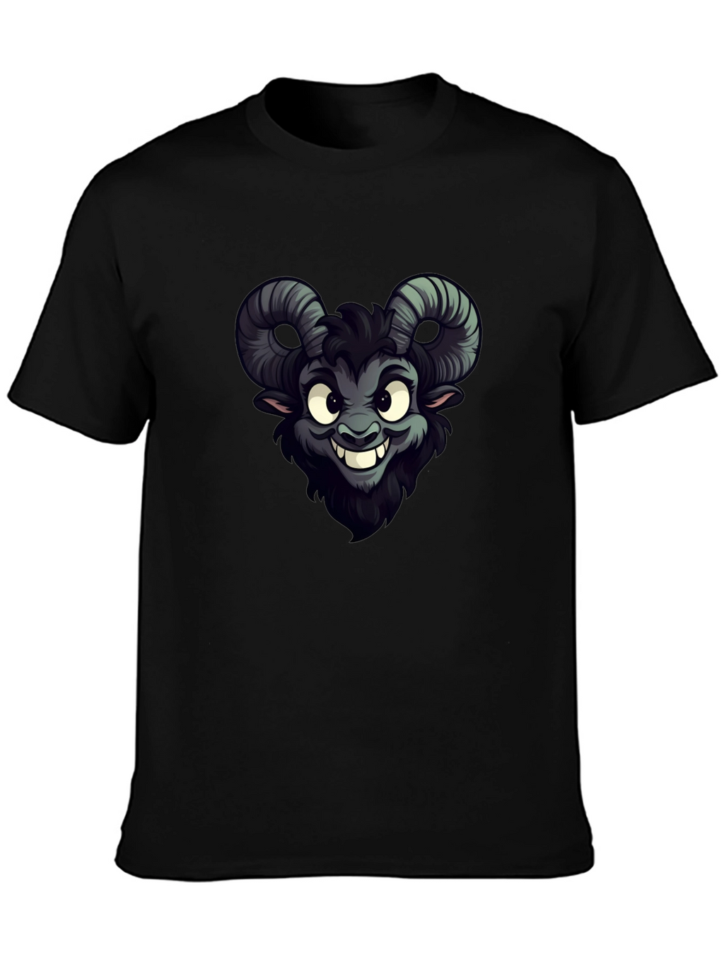 Creepy Cute Goat Cartoon Graphic Tee