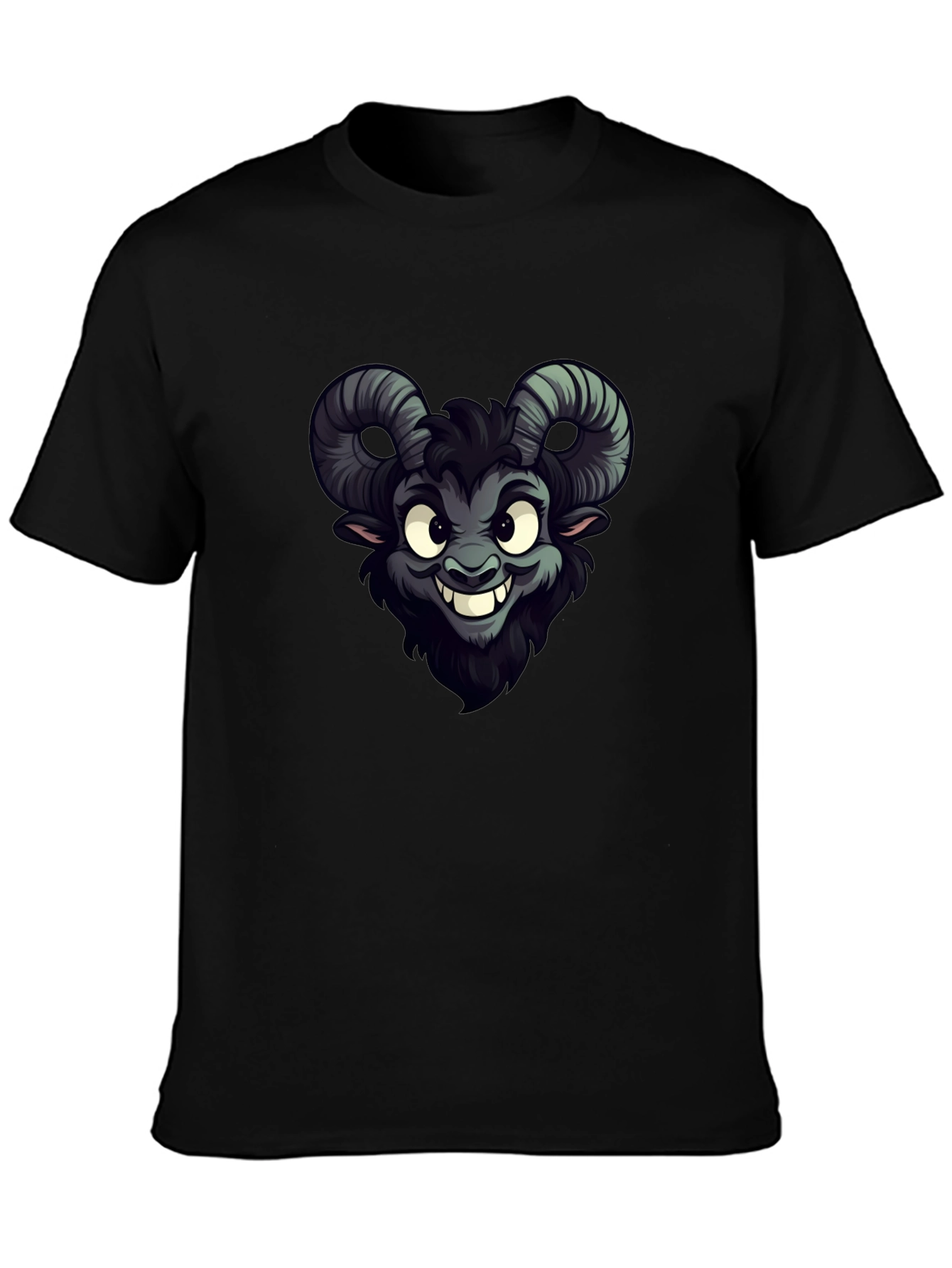 Creepy Cute Goat Cartoon Graphic Tee