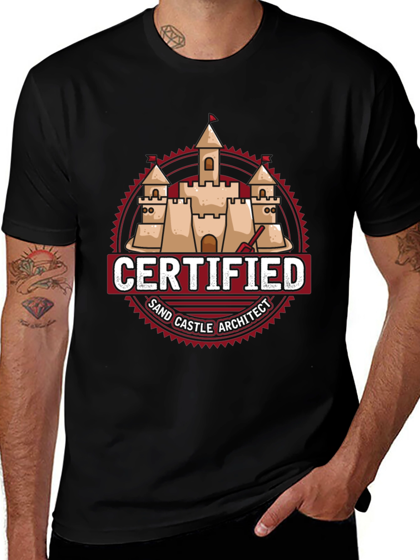 Certified Sand Castle Architect T-Shirt